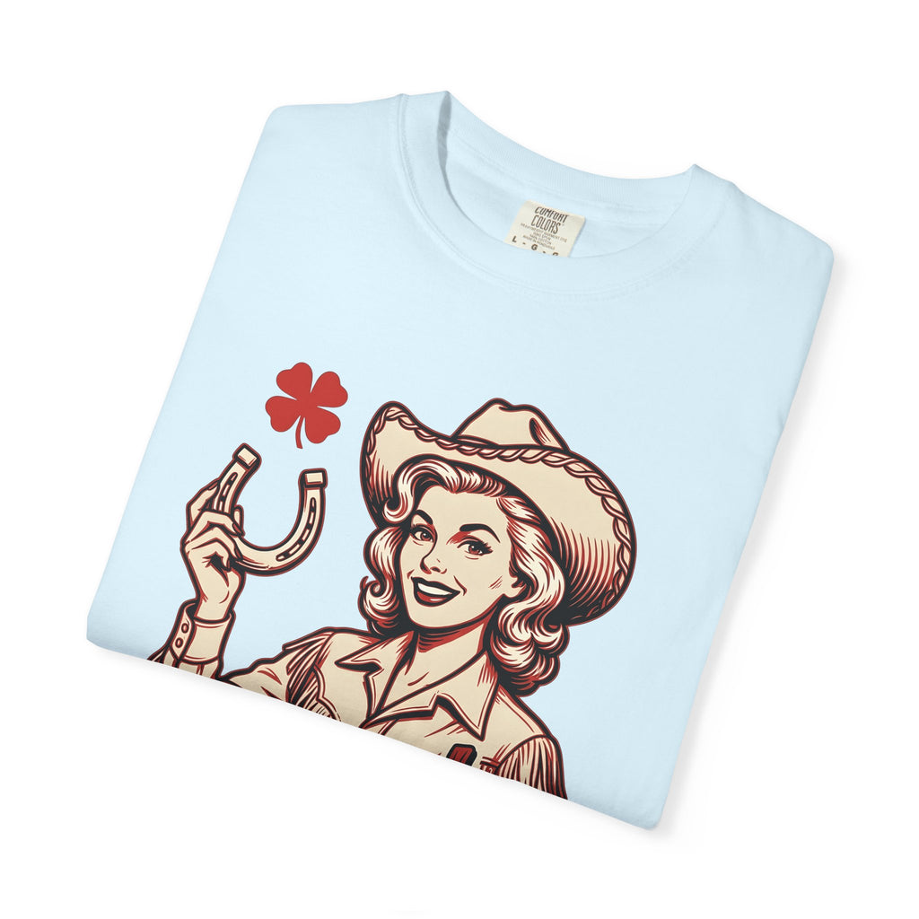 Cowgirl Art Shirt Cowgirl Country Gift Women Hand Drawn Tee Western Art T-Shirt Rodeo Fan Illustrated Tshirt Rural Graphic Line Art