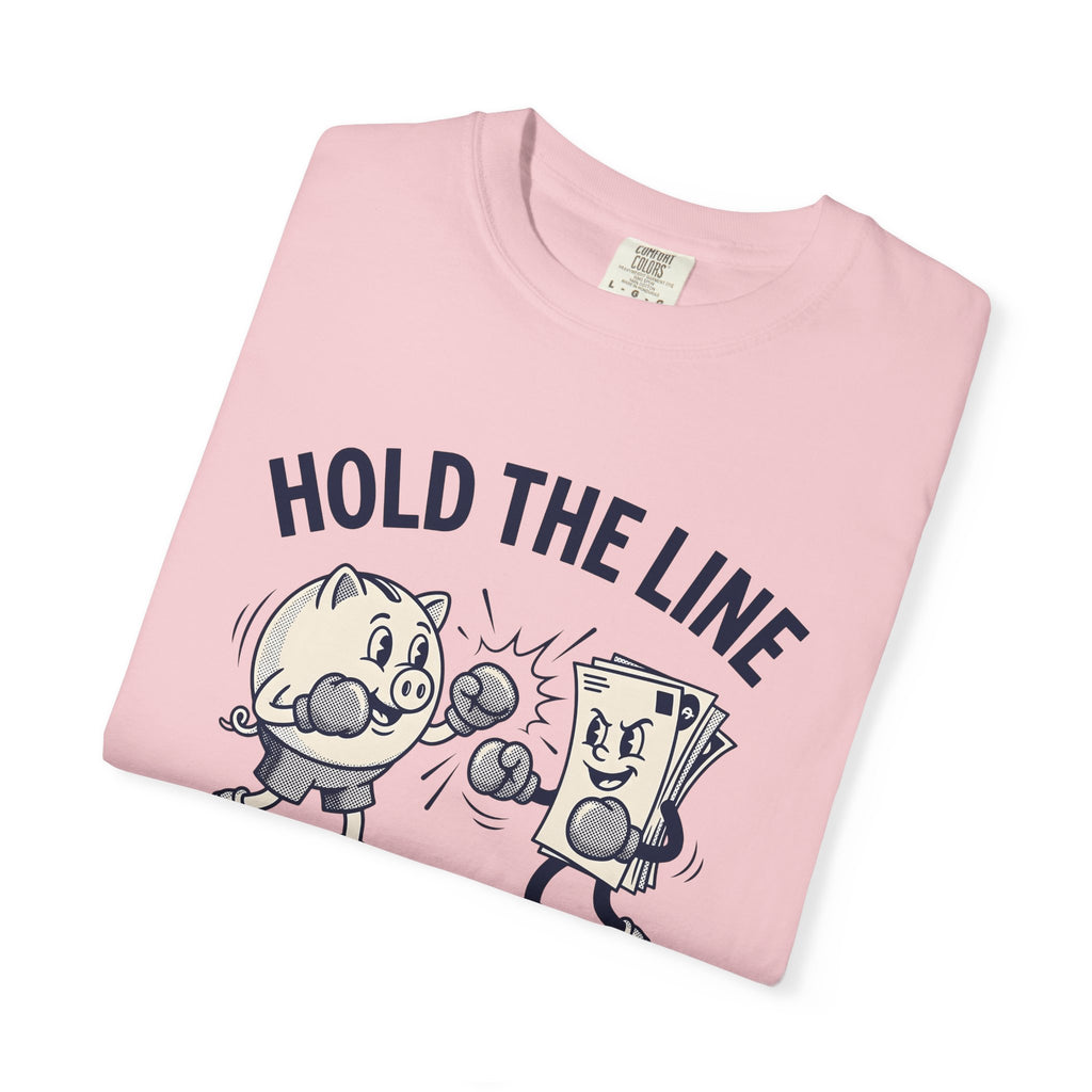 Piggy Bank Fight Shirt Funny Money Gift Women Hand Drawn Tee Bank Battle T-Shirt Humor Fan Illustrated Tshirt Finance Graphic Sketch Cash