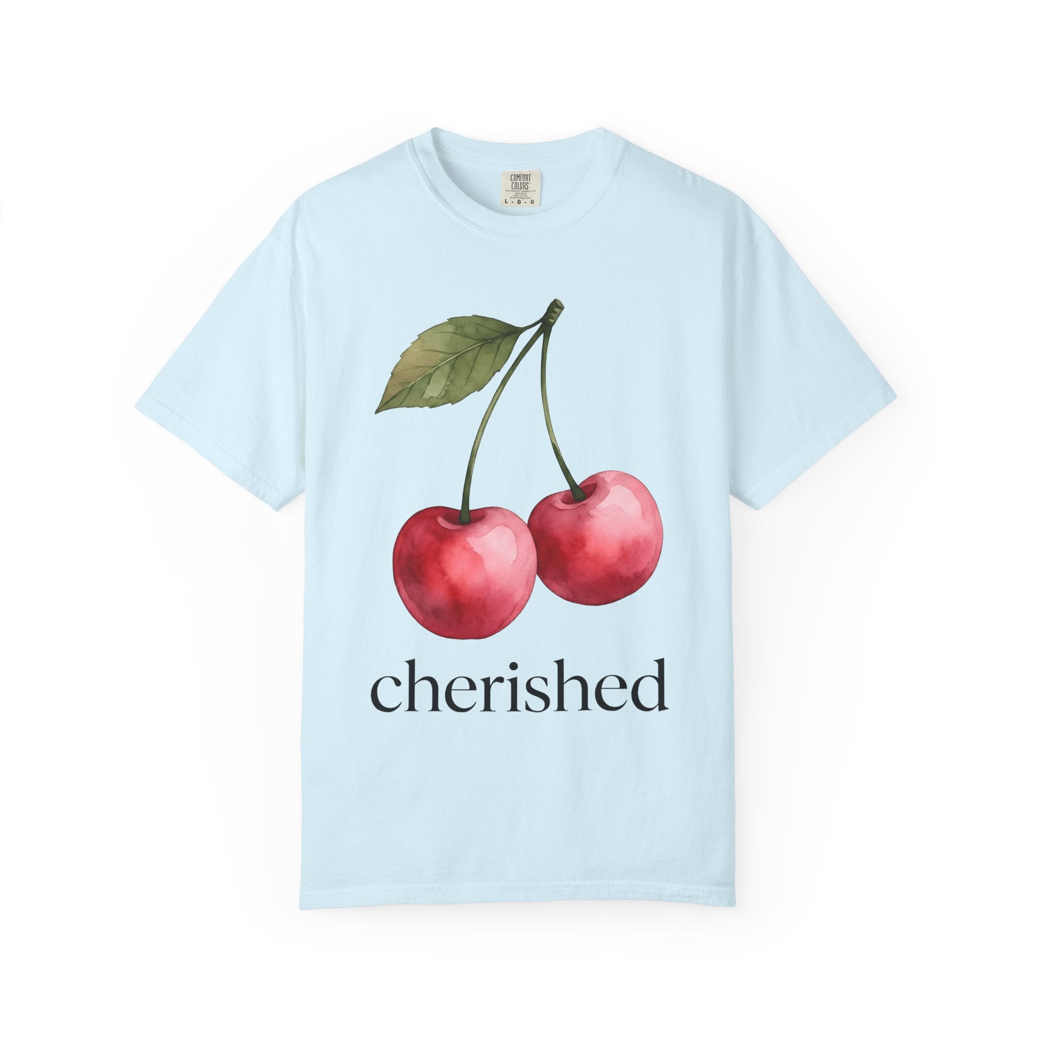 Cherry Pair Shirt Cottagecore Fruit Gift Women Watercolor Tee Cherries T-Shirt Homebody Fan Watercolour Tshirt Fruit Illustration Minimalist