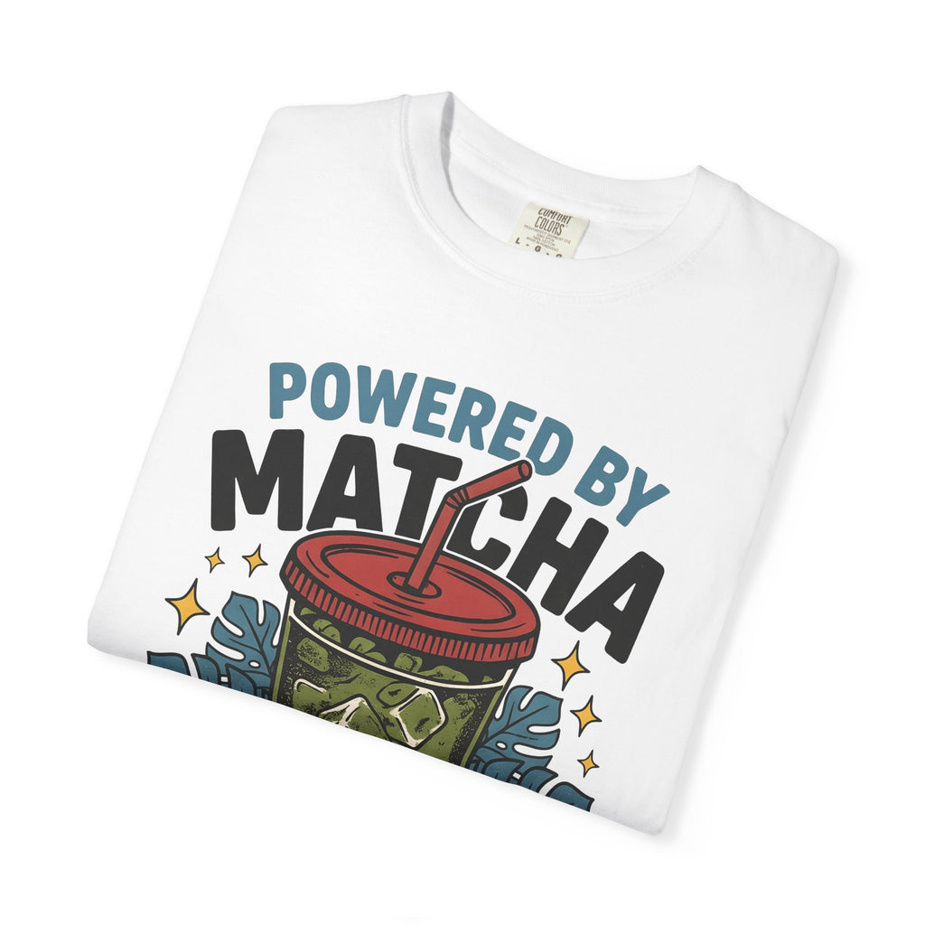 Matcha Beverage Shirt Matcha Coffeehouse Gift Women Bold Tee Green Tea T-Shirt Matcha Enthusiast Graphic Tshirt Cafe Design Old School Leaf
