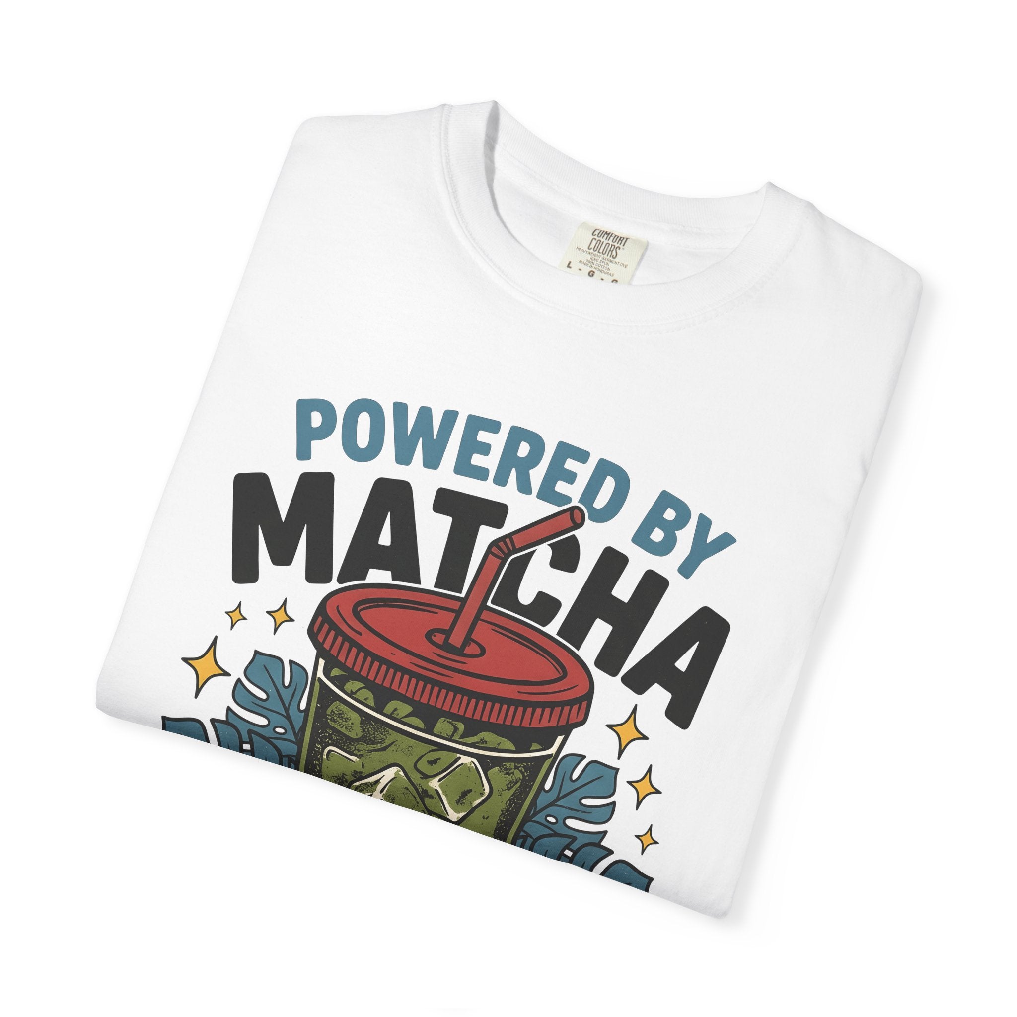 Matcha Beverage Shirt Matcha Coffeehouse Gift Women Bold Tee Green Tea T-Shirt Matcha Enthusiast Graphic Tshirt Cafe Design Old School Leaf