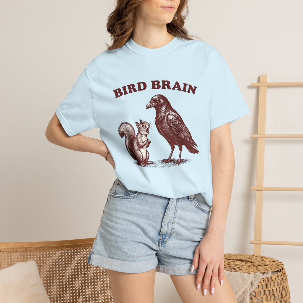 Raven Squirrel Shirt Funny Animal Gift Women Vintage Tee Squirrel T-Shirt Humor Fan Retro Tshirt Wildlife Graphic Hand Drawn Animal Graphic