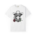 Horse Hat Cowboy Shirt Cowgirl Leather Gift Women Line Art Tee Cowboy T-Shirt Rodeo Fan Minimalist Tshirt Leather Graphic Hand Drawn Bloom
