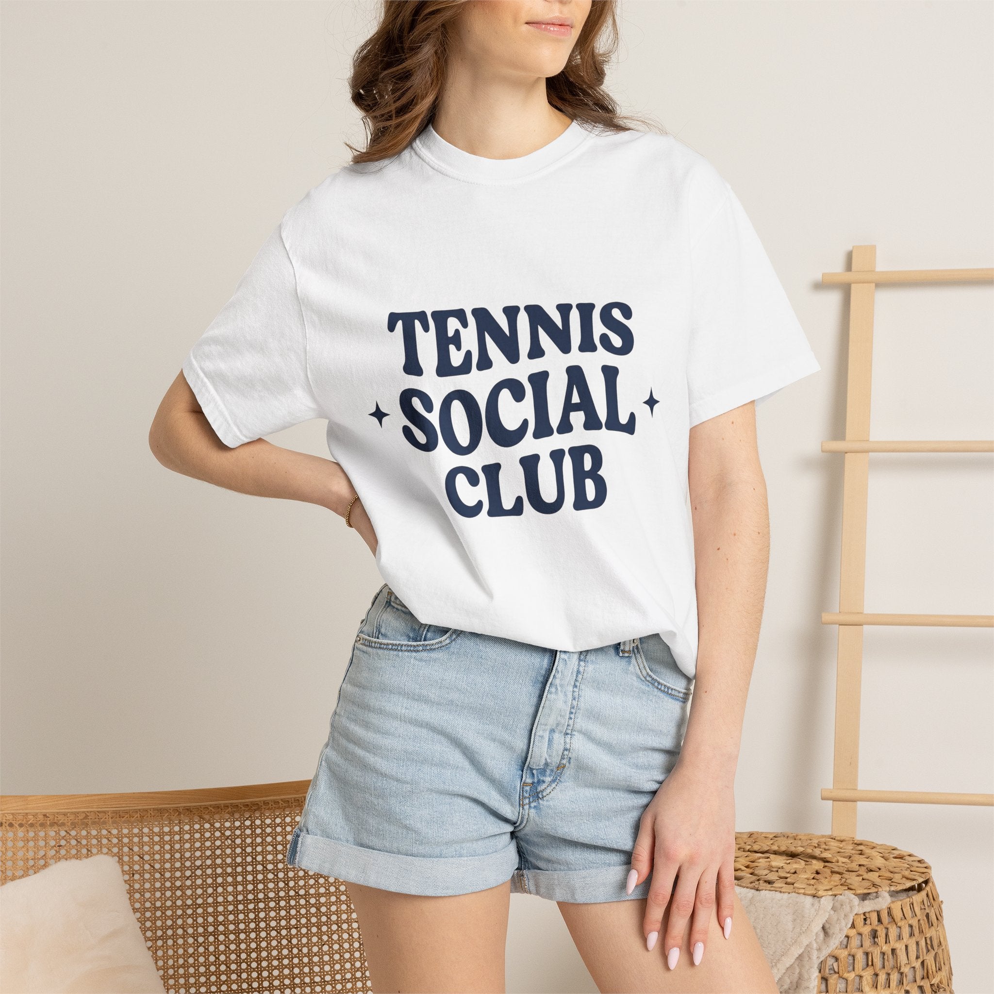 Old Text Design Shirt Tennis Squad Gift Women Distressed Tee Typography T-Shirt Player Enthusiast Vintage Tshirt Team Graphic Sleek Star