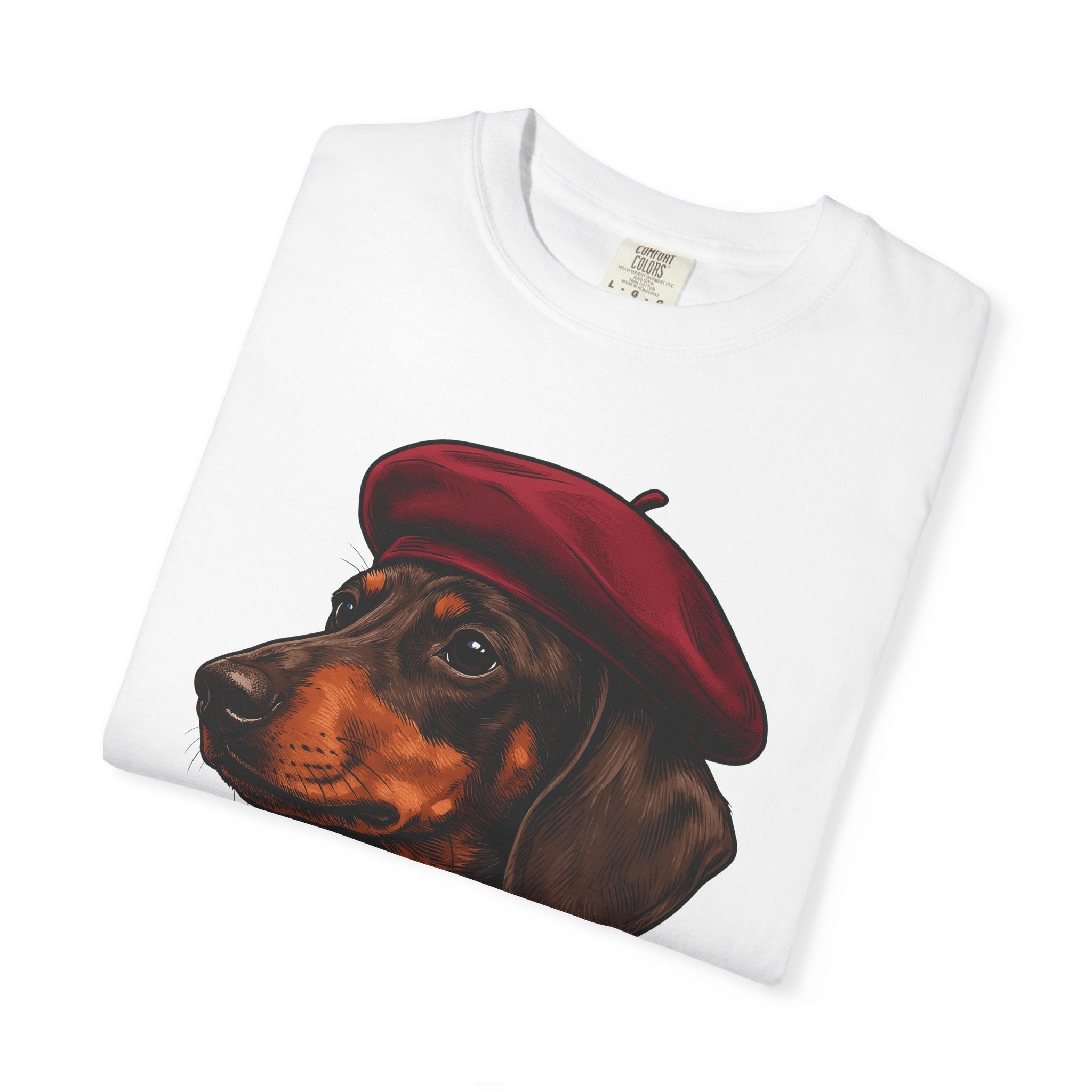 Dachshund Dog Shirt Dog Creatures Gift Women Natural Tee Wiener Dog T-Shirt Dog Fan Doxie Graphic Tshirt Hand Drawn Cap Tshirt