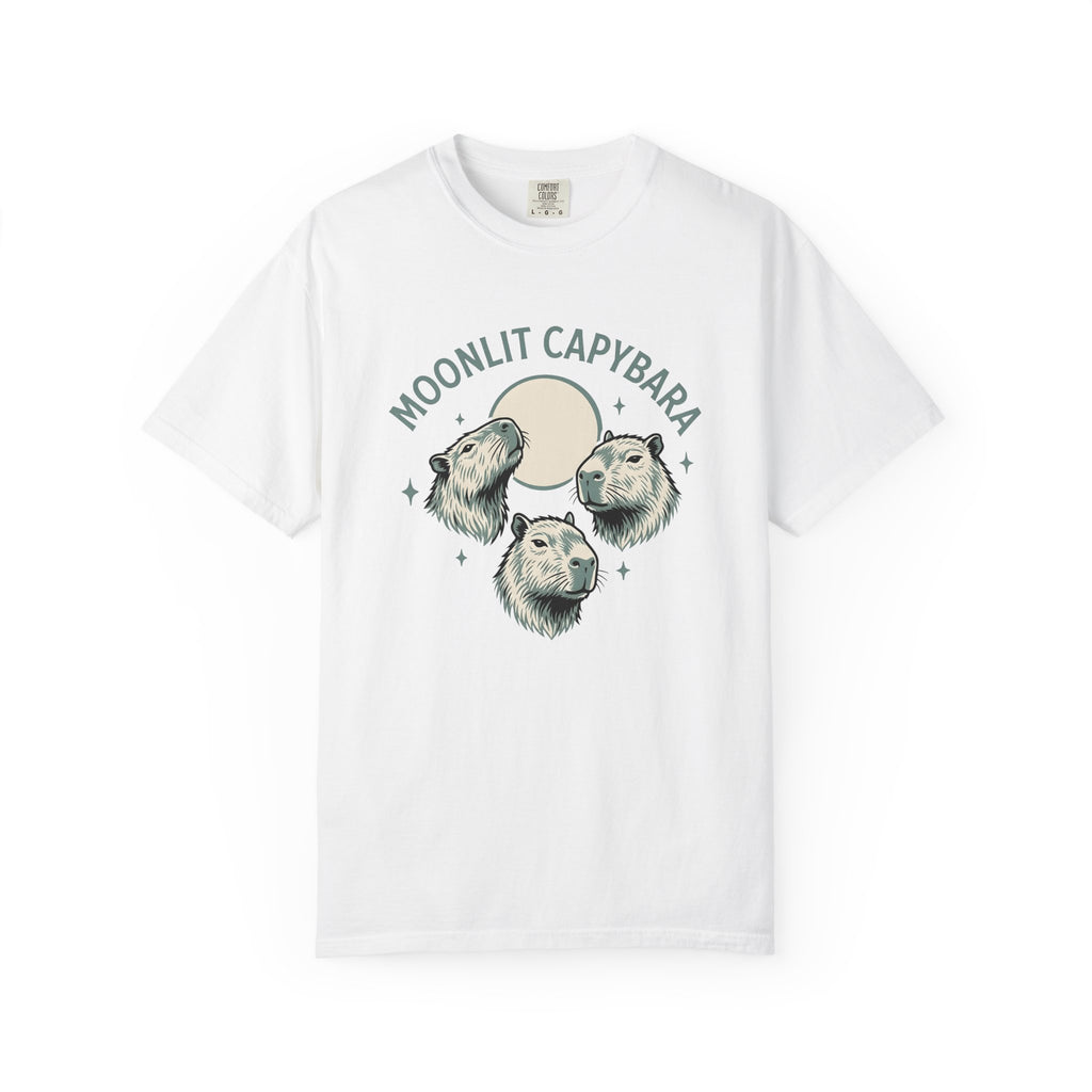 Capybara Set Shirt Animals Environment Gift Women Flat Design Tee Rodent T-Shirt Wildlife Fan Minimalist Tshirt Eco Graphic Old School Night