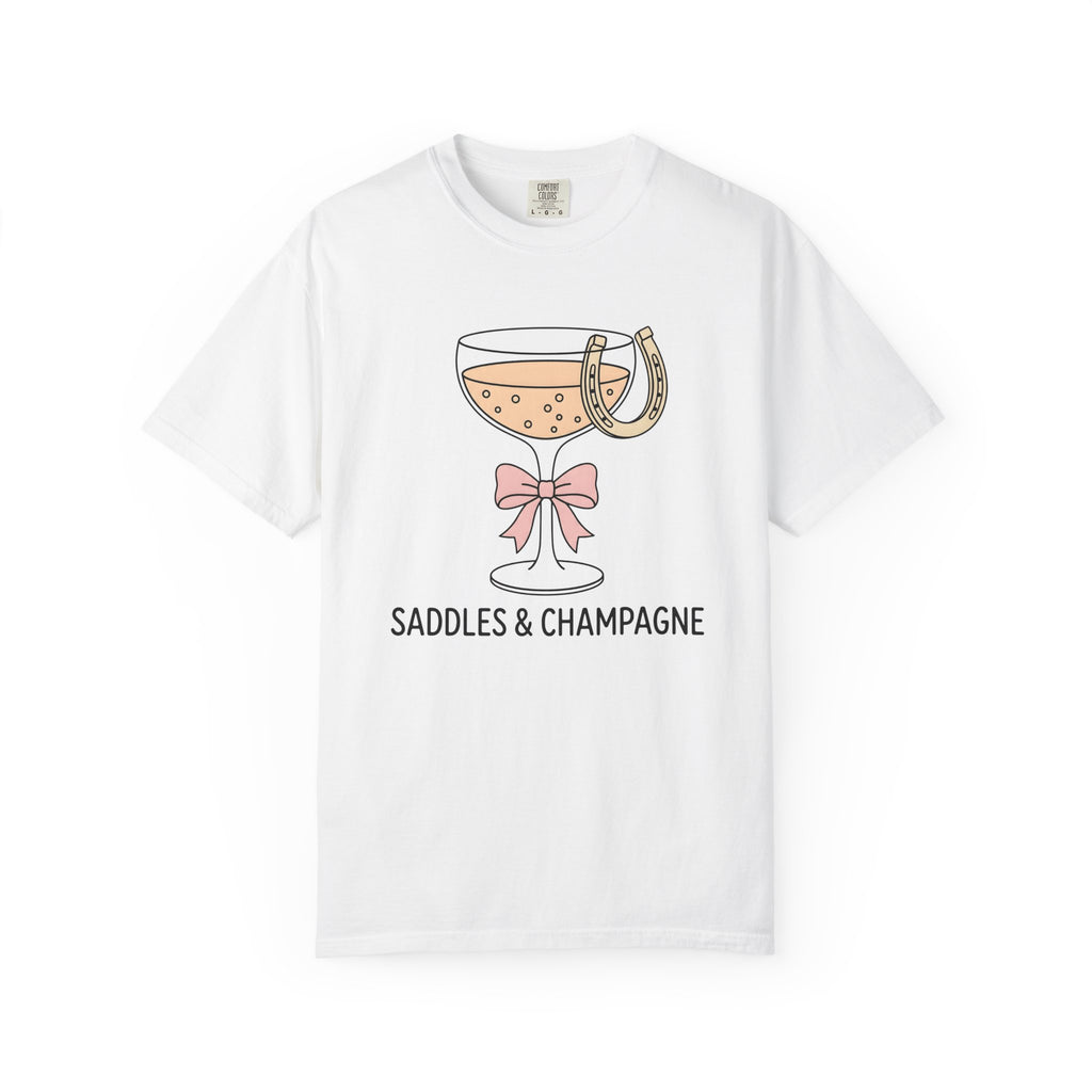 Champagne Glass Shirt Cowgirl Western Gift Women Minimal Tee Flute T-Shirt Rodeo Fan Simple Tshirt Country Graphic Hand Drawn Horseshoe