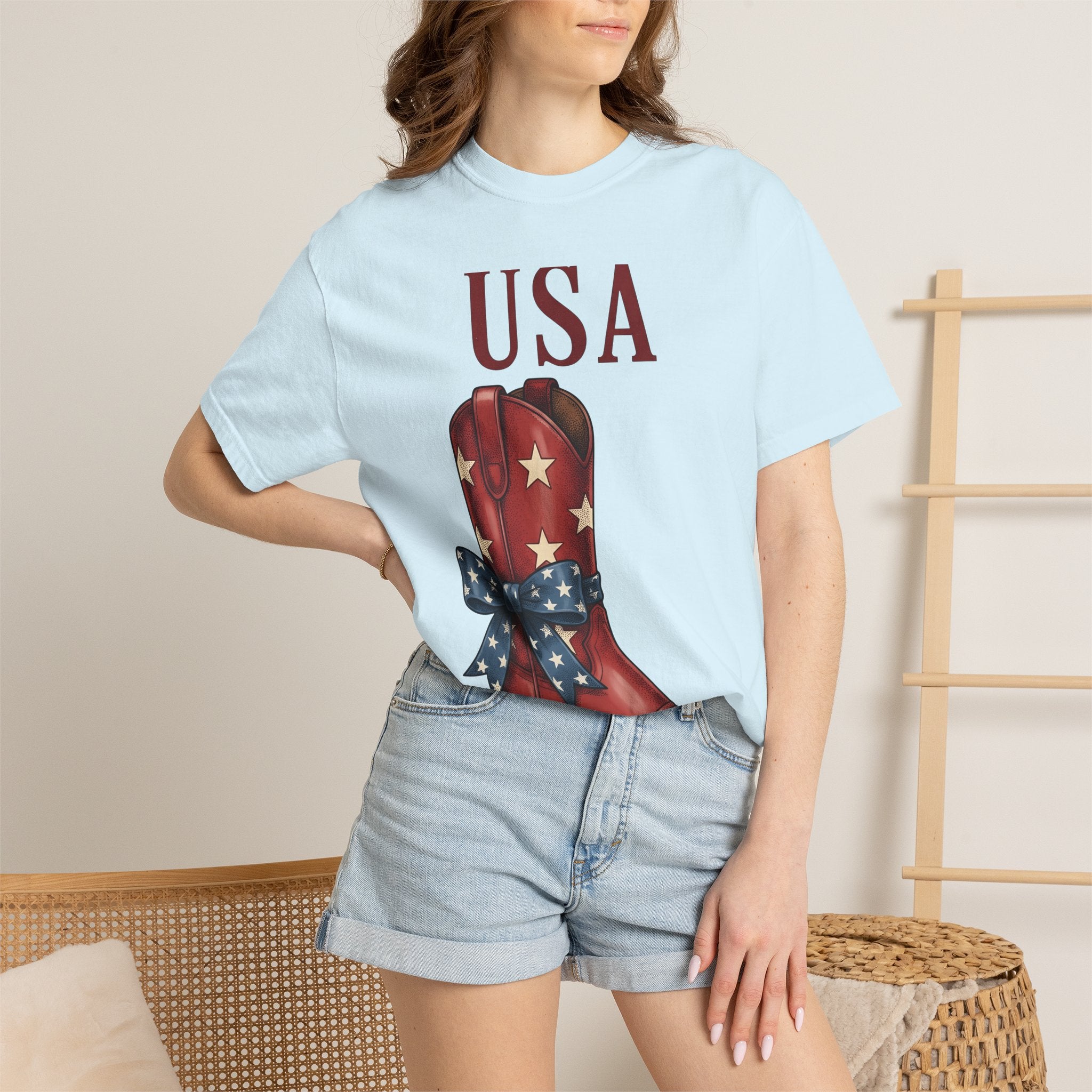 Western Boot Shirt America Cowboy Gift Women Retro Tee Boot T-Shirt American Fan Cowboy Graphic Vintage Sketch Tshirt Sketch Sheriff Star