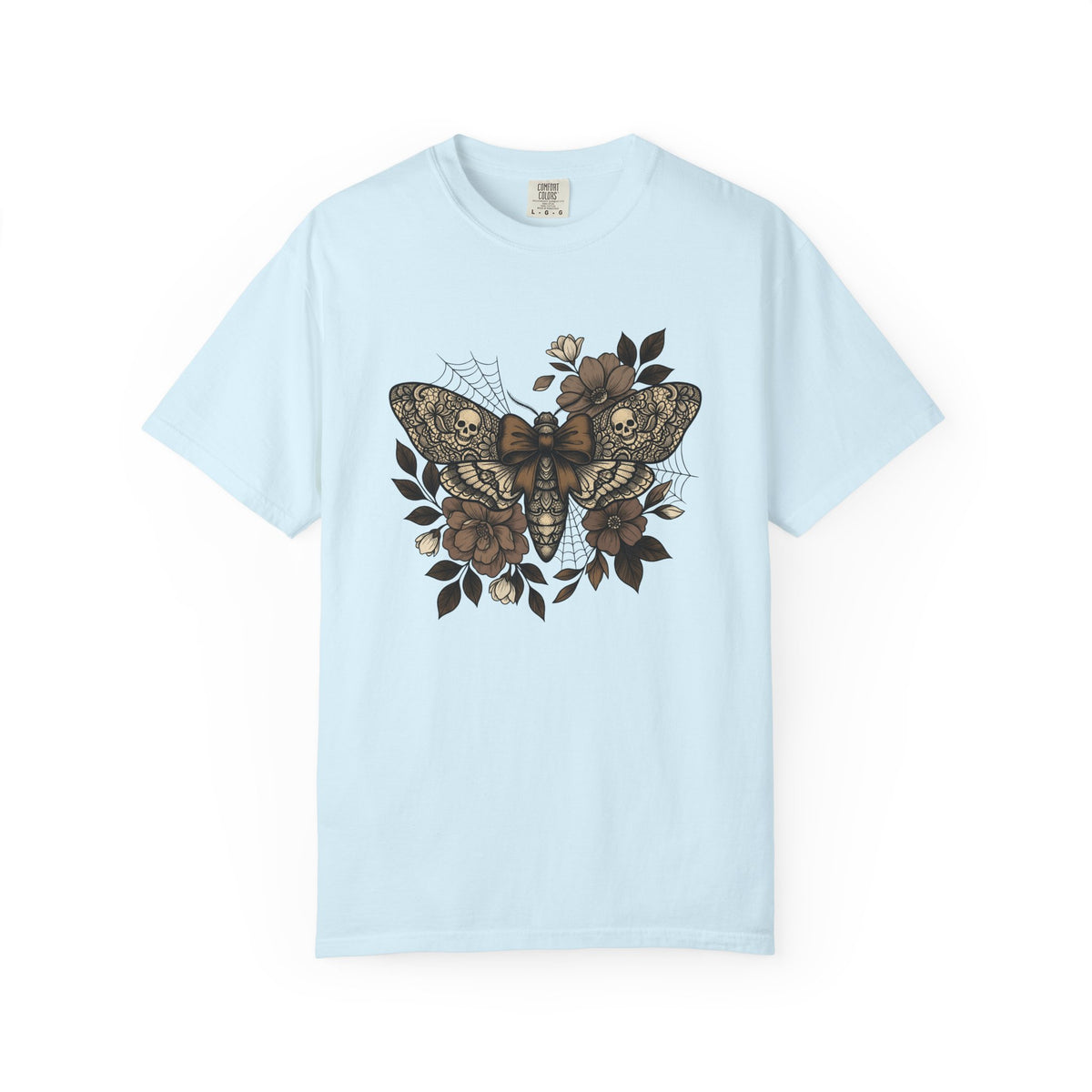 Skull Moth Shirt Halloween Design Unisex Gift Sketch Tee Deathshead Moth T-Shirt