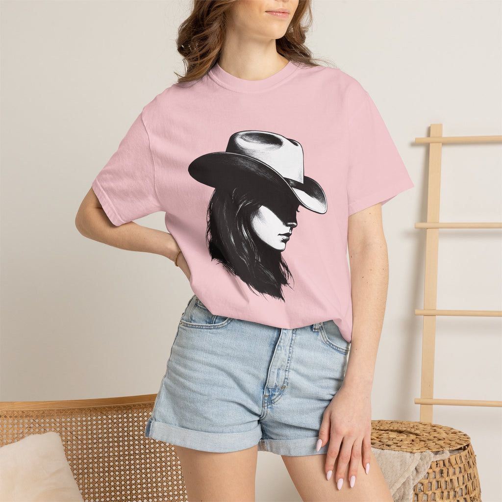Cowgirl Portrait Shirt Cowgirl Agriculture Gift Women Cartoon Tee Cowgirl T-Shirt Rodeo Fan Western Tshirt Farm Graphic Country Hat Tshirt