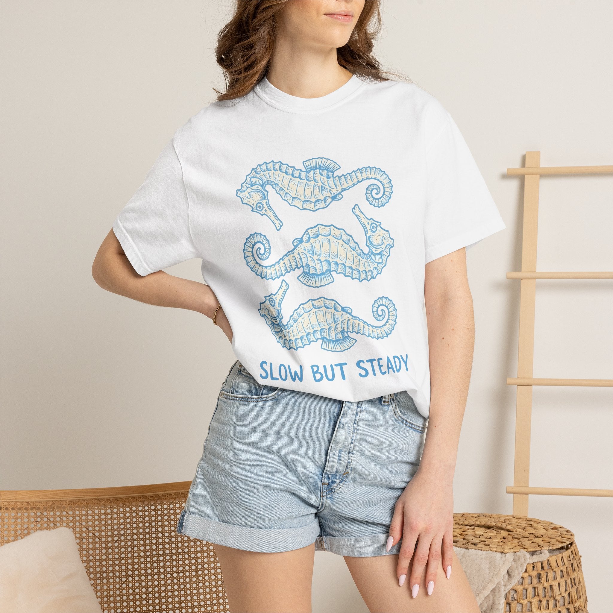 Seahorse Art Shirt Animal Aquatic Gift Women Line Art Tee Seahorse T-Shirt Animal Fan Hippocampus Graphic Cartoon Marine Life Tshirt