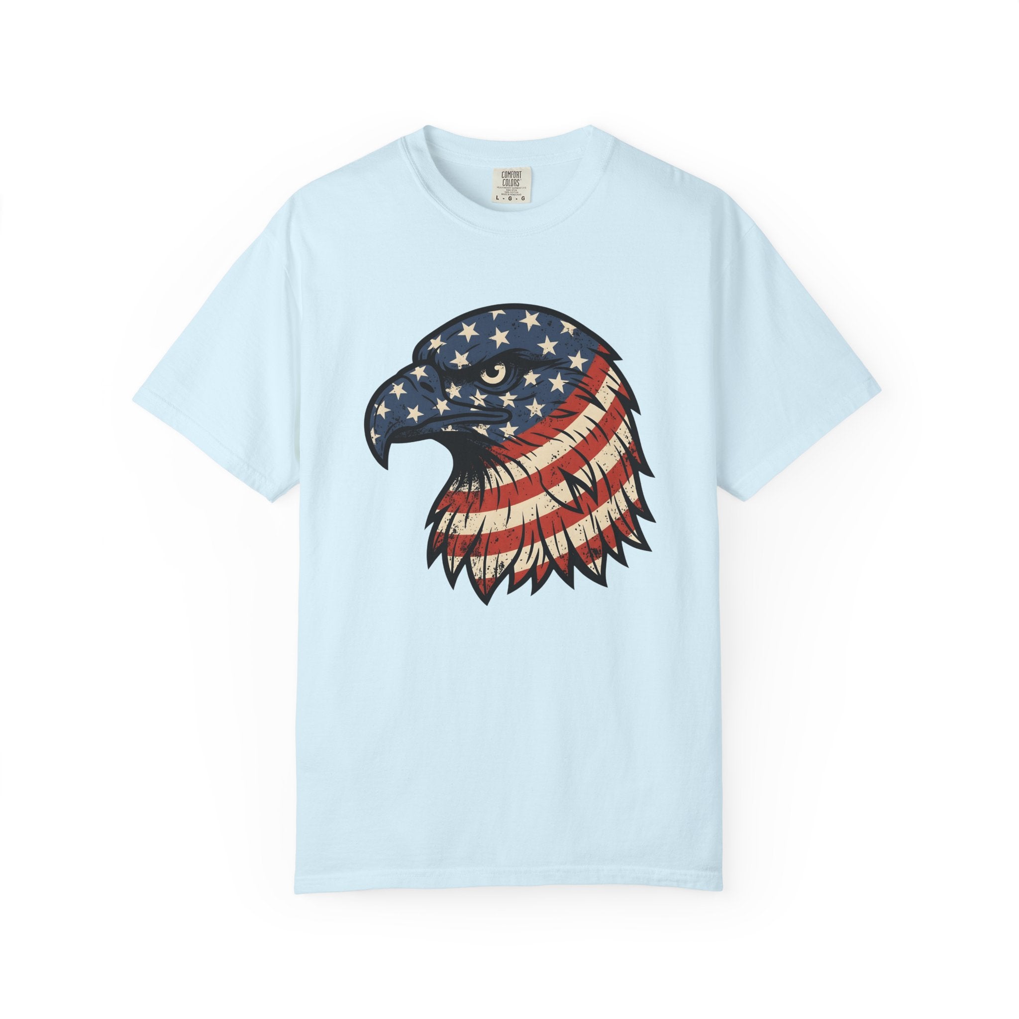 Bald Eagle Shirt America Flag Gift Women Patriotic Tee Eagle T-Shirt American Enthusiast Banner Graphic Tshirt Retro Stars Tshirt