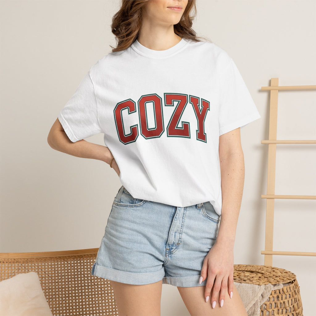 Varsity Font Shirt Christmas Holiday Gift Women Thick Type Tee Lettering T-Shirt Xmas Fan Typography Tshirt Seasonal Graphic Classic Rounded