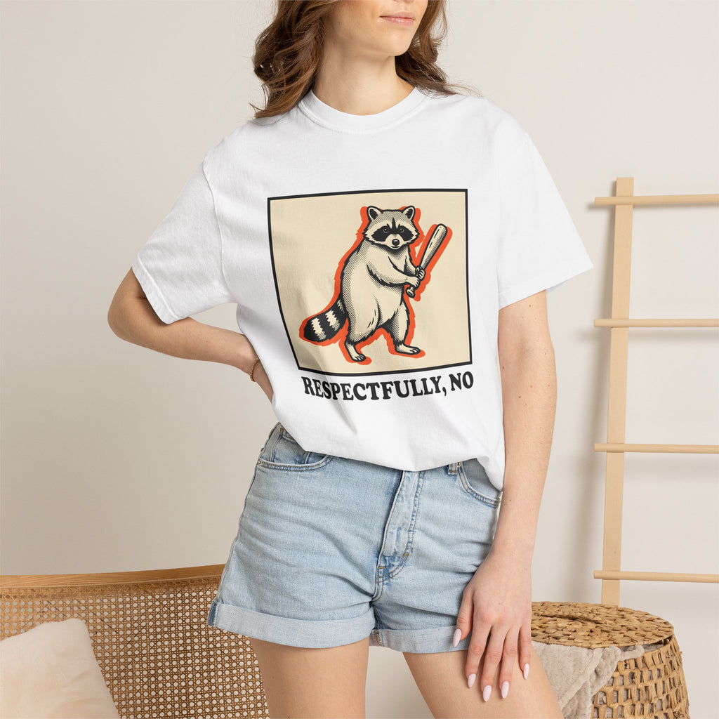 Raccoon Bat Shirt Funny Pets Gift Women Line Art Tee Masked T-Shirt Humor Fan Drawing Graphic Hand Drawn Orange Frame Tshirt