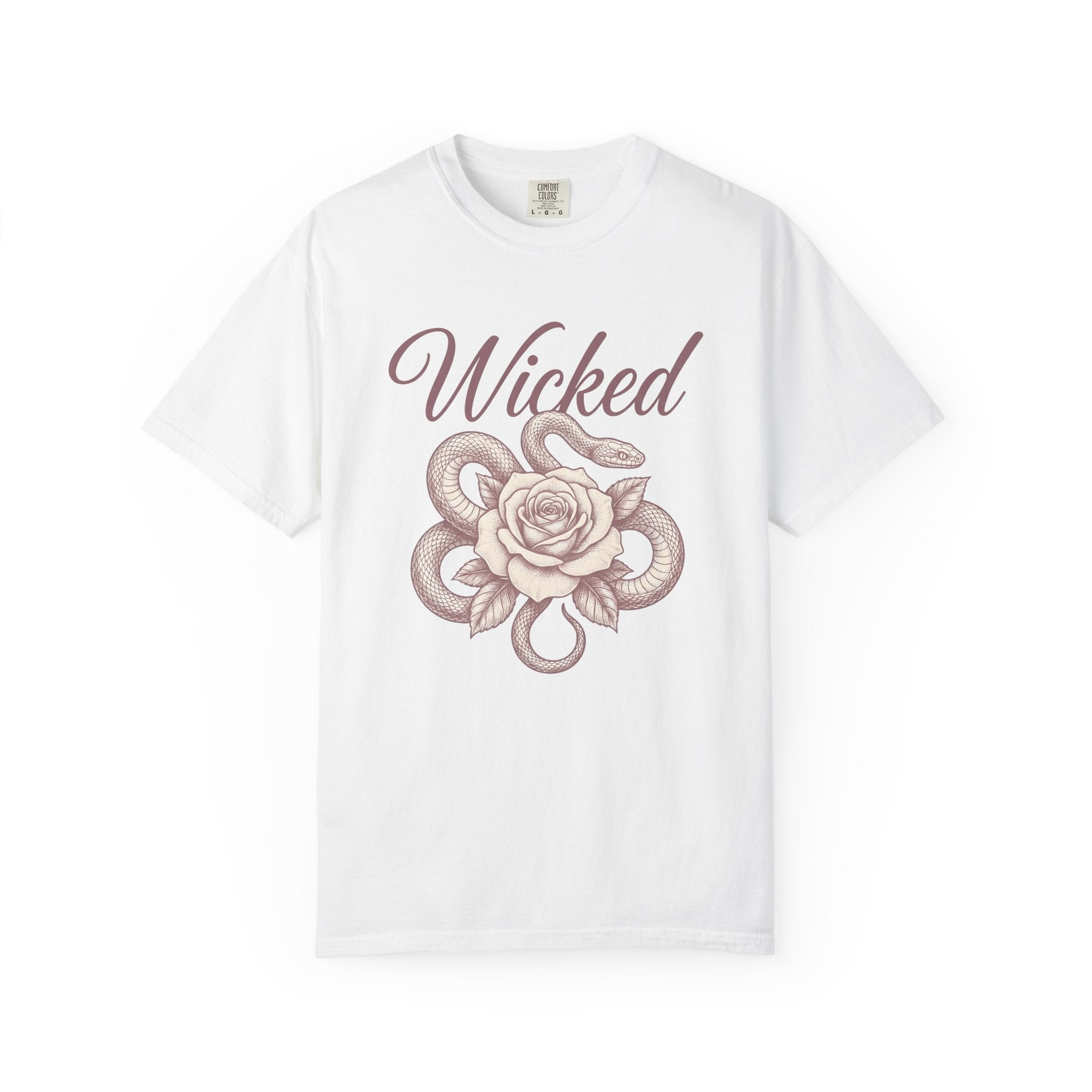 Snake Rose Shirt Gothic Floral Gift Women Tattoo Tee Serpent T-Shirt Dark Fan Ink Tshirt Bouquet Graphic Vintage Flower Tshirt