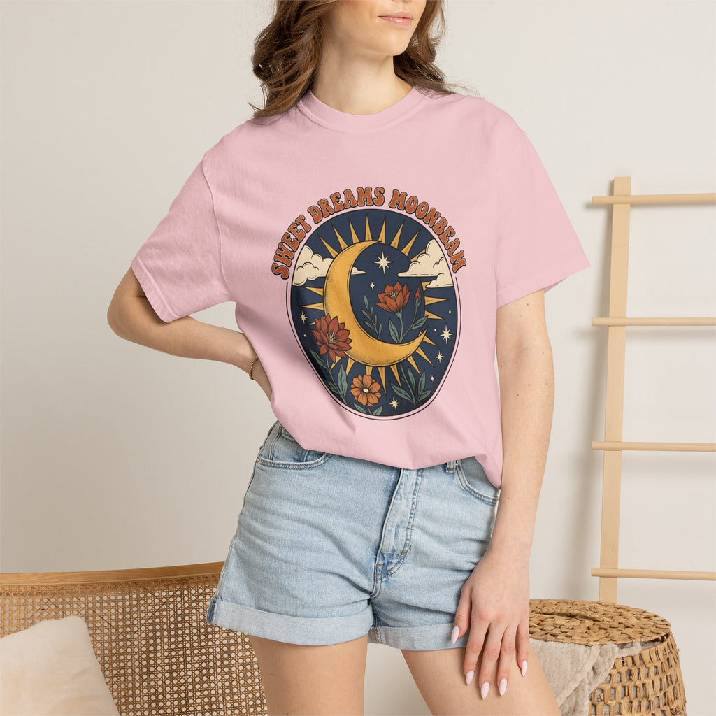 Moonflower Crescent Shirt Celestial Zodiac Gift Women Folk Tee Lunar T-Shirt Astrology Enthusiast Bohemian Tshirt Horoscope Graphic Classic