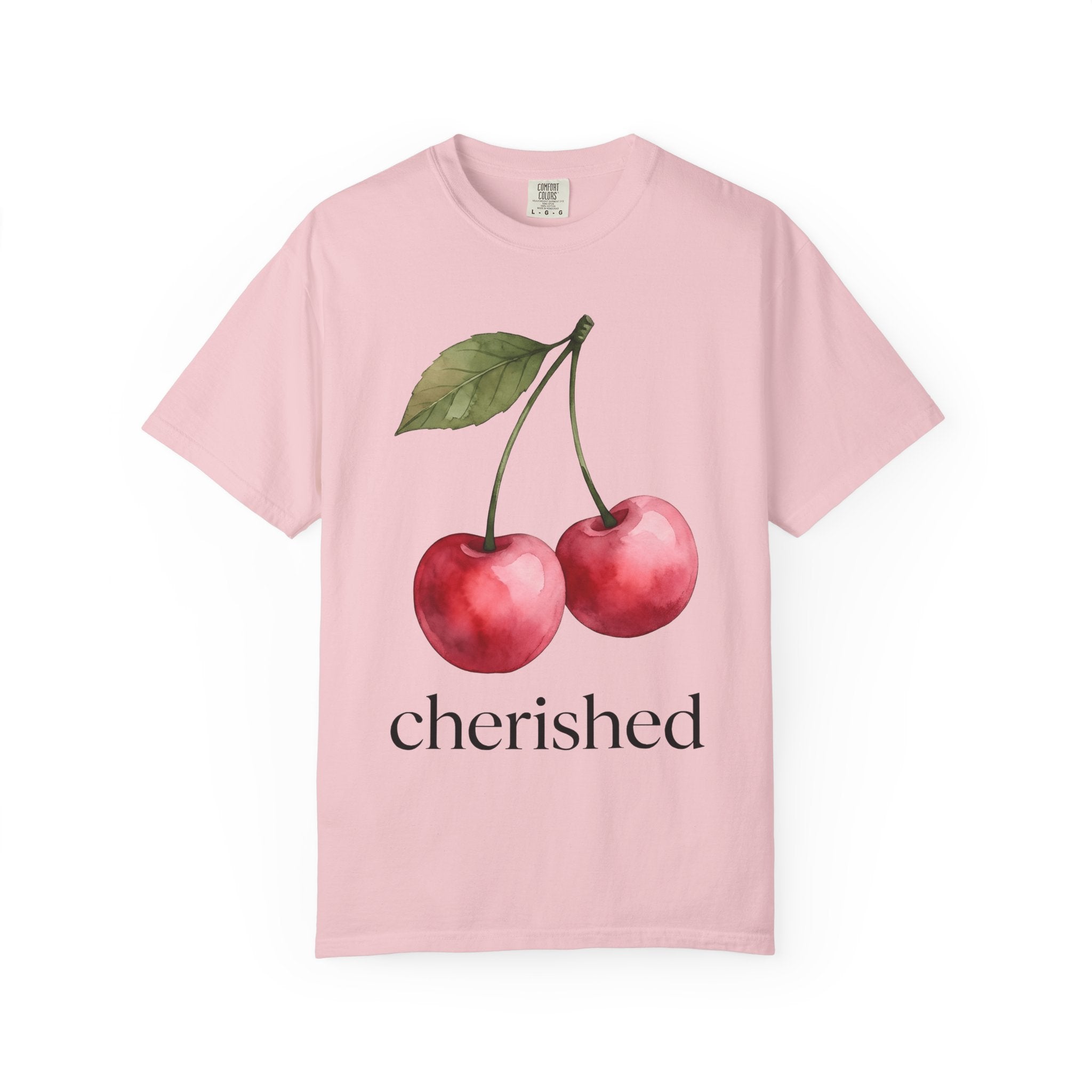 Cherry Pair Shirt Cottagecore Fruit Gift Women Watercolor Tee Cherries T-Shirt Homebody Fan Watercolour Tshirt Fruit Illustration Minimalist