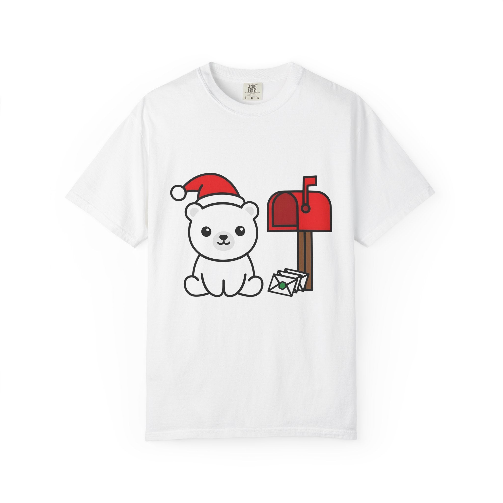 White Bear Shirt Christmas Pets Gift Women Adorable Tee Polar Bear T-Shirt Xmas Fan Animal Graphic Tshirt Clean Letterbox Tshirt