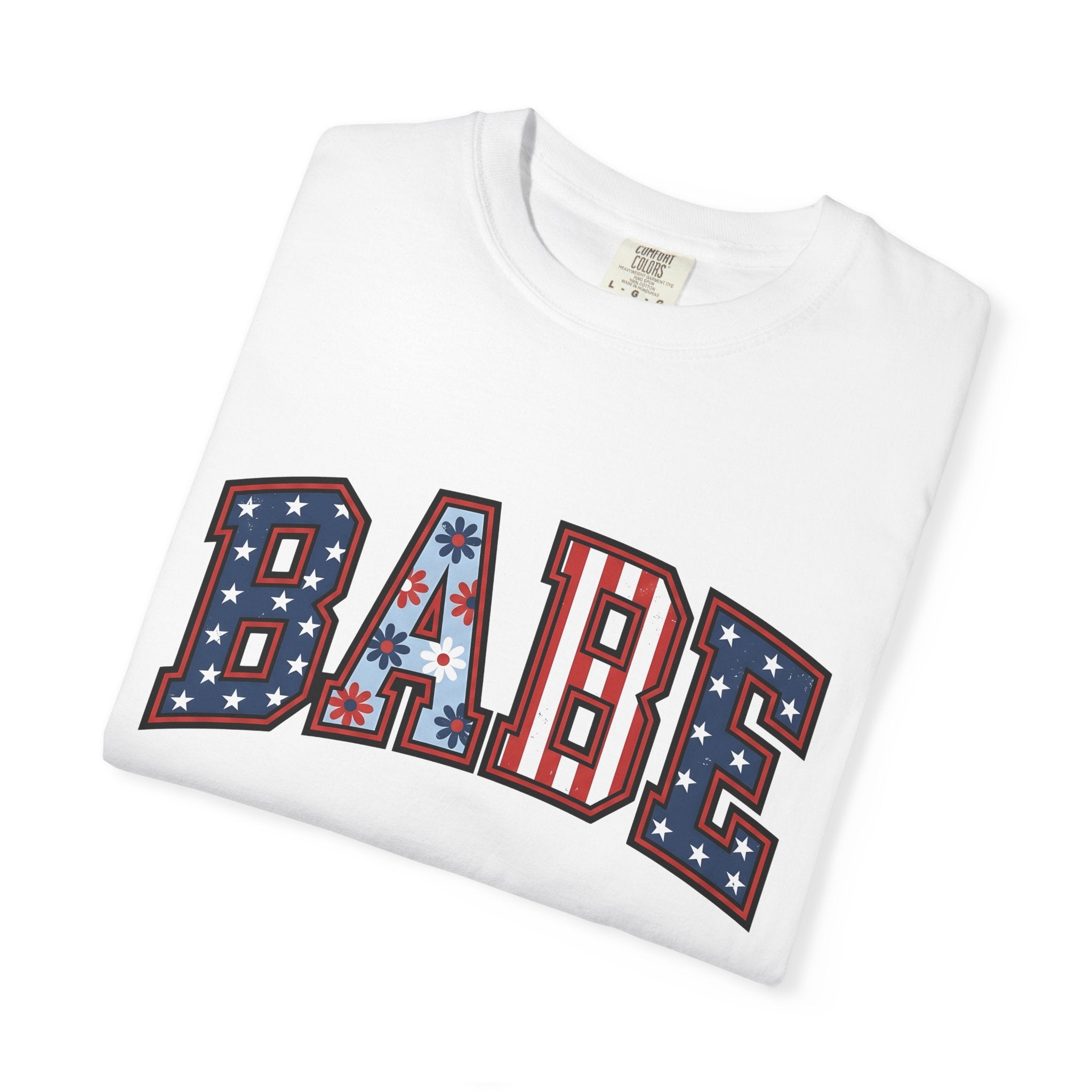 Patriotic Varsity Lettering Shirt 4th Of July Beach Gift Women Bold Tee Letterman T-Shirt Independence Fan Typography Tshirt Coastal Graphic