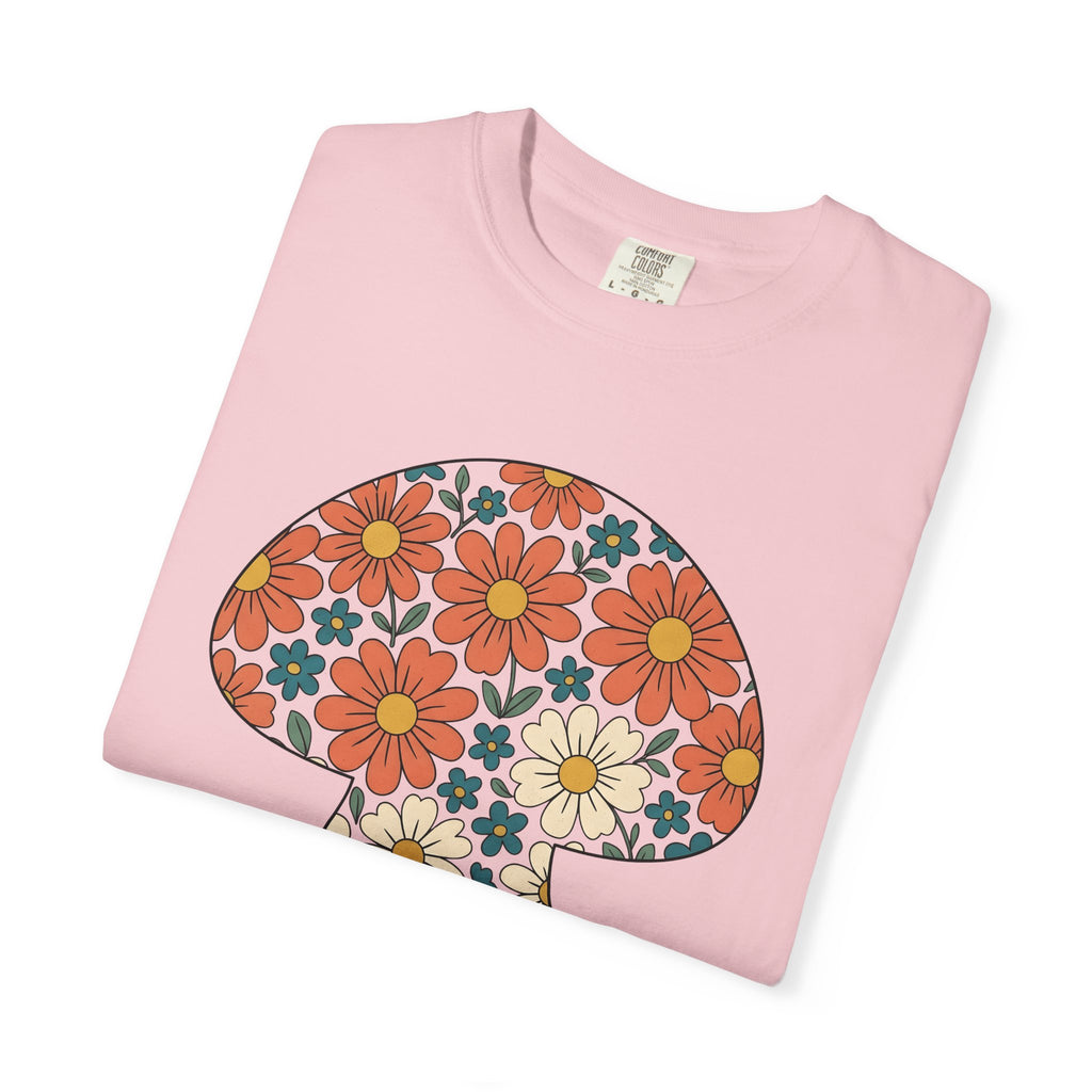 Mushroom Bloom Shirt Boho Chic Environment Gift Women Indie Tee Fungus T-Shirt Hippie Fan Bohemian Tshirt Eco Graphic Classic Daisy Flower