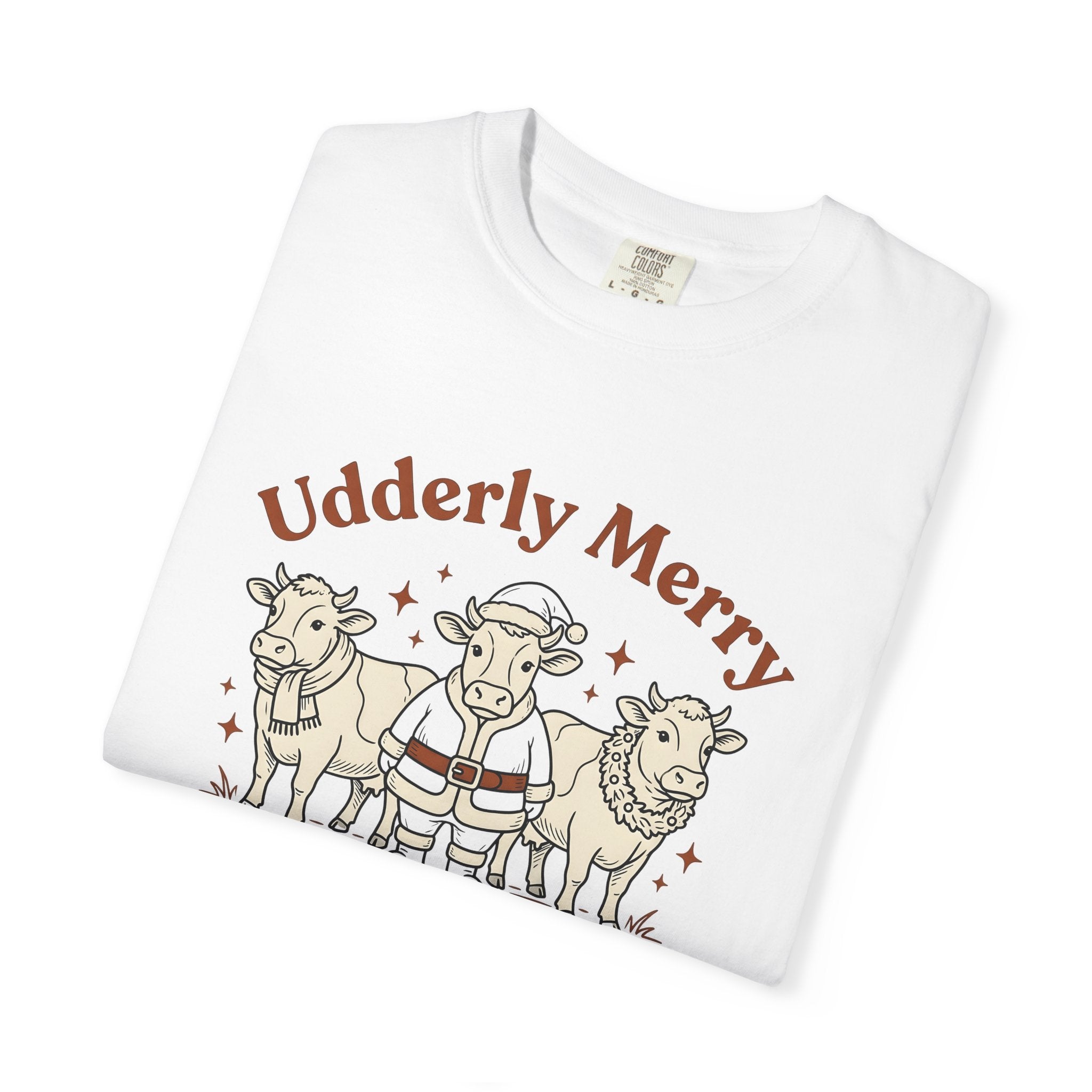 Cow Claus Shirt Christmas Ranch Gift Women Comic Tee Krampus T-Shirt Christmas Fan Comic Book Tshirt Farm Graphic Retro Sparkles Tshirt