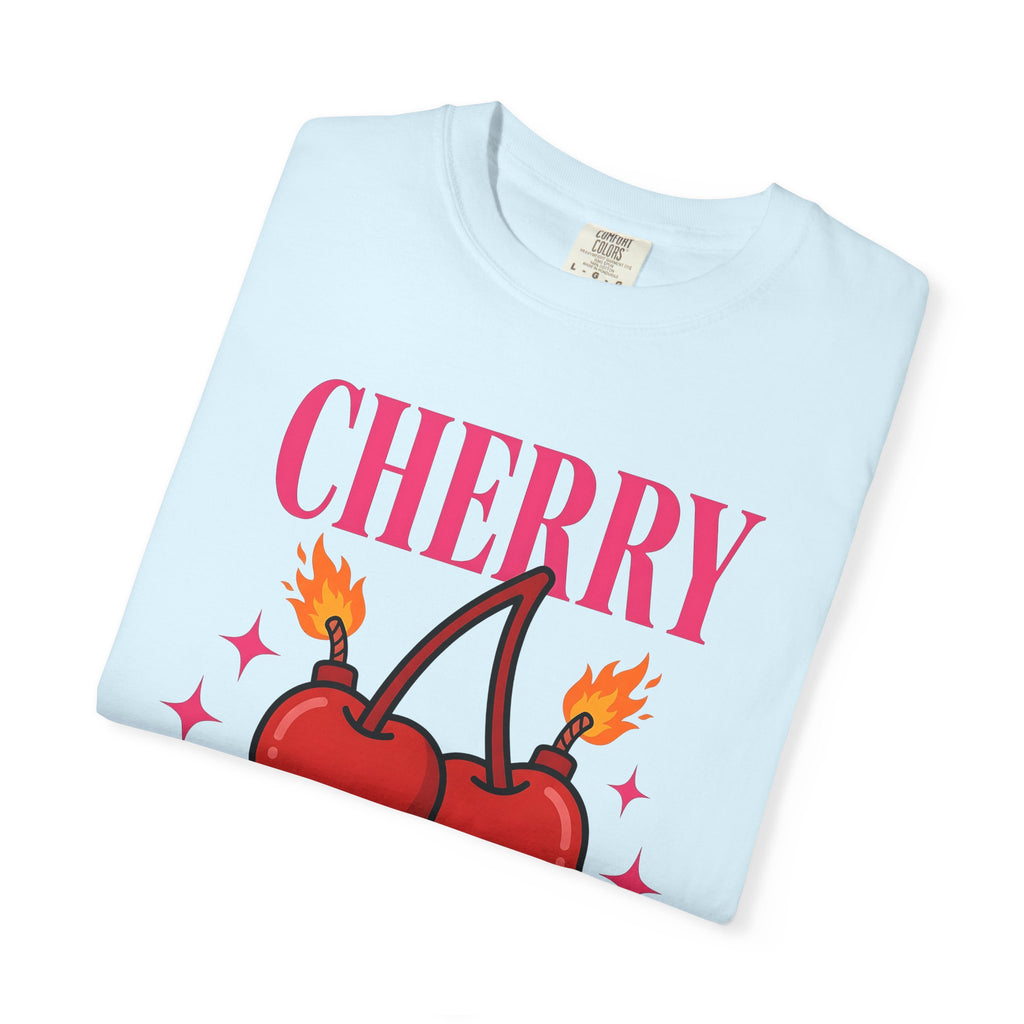 Cherry Bomb Illustration Shirt St Valentine's Day Partners Gift Women Comic Tee Cherry Bomb T-Shirt Valentine Fan Comic Tshirt Couples