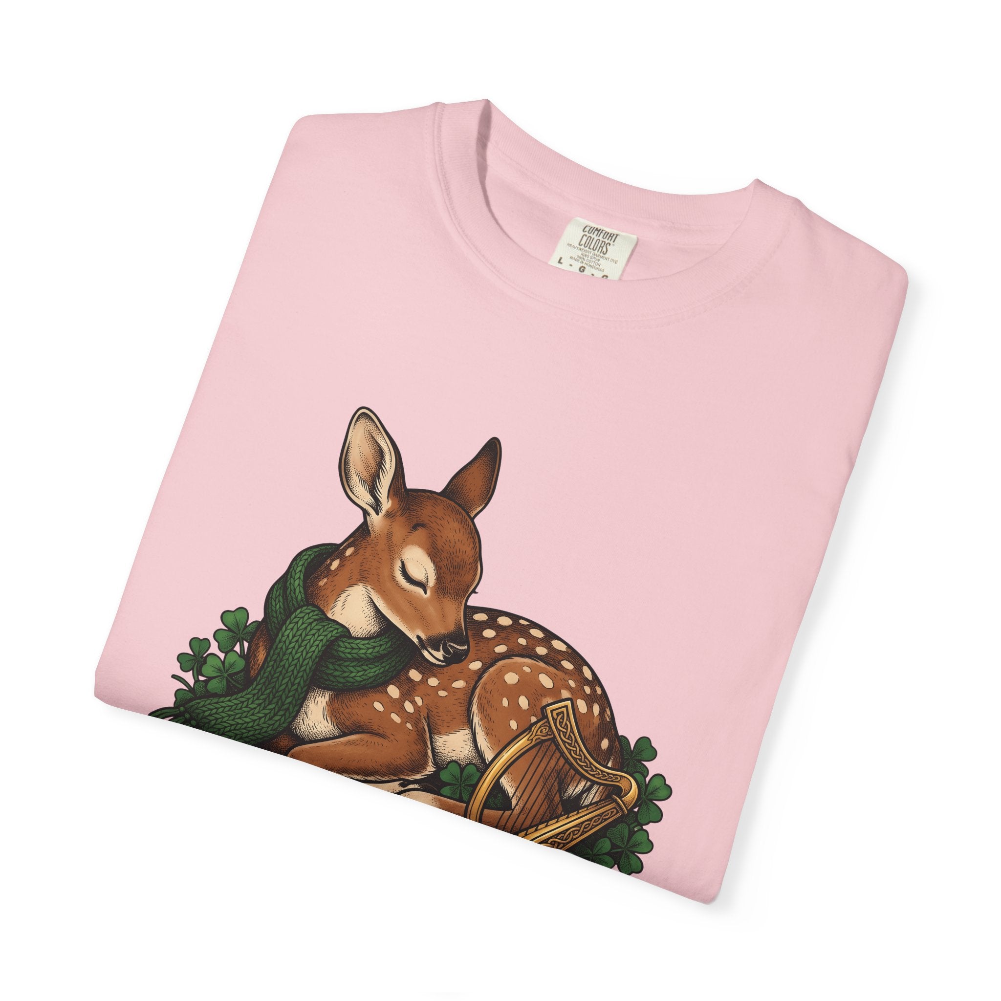 Buck Shamrock Shirt St Patrick's Day Creatures Gift Women Hand Drawn Tee Shamrock T-Shirt St Patty's Fan Illustrated Tshirt Beast Graphic