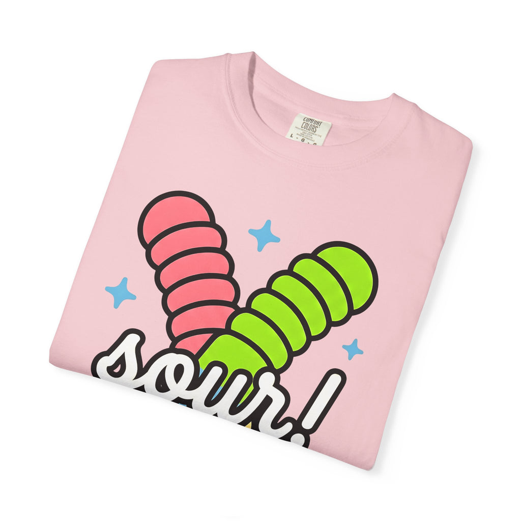 Gummy Worms Shirt St. Valentine's Day Candy Gift Women Cartoon Tee Jelly T-Shirt Valentine Fan Comic Tshirt Sweets Graphic Bold Stars Tshirt