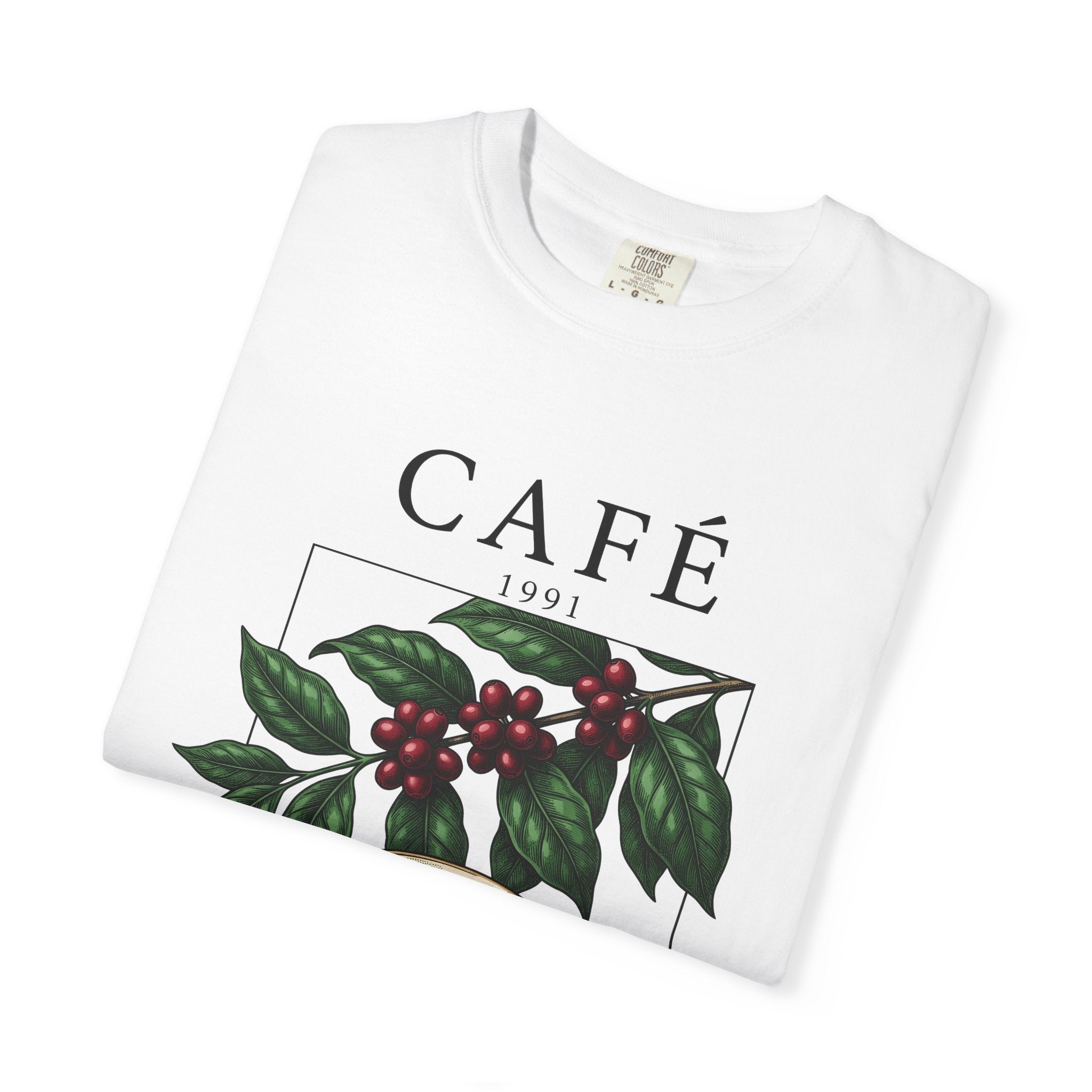 Espresso Cup Shirt Coffee Floral Gift Women Nostalgic Tee Coffee Mug T-Shirt Coffee Fan Vintage Tshirt Botanical Graphic Doodle Coffee Grain