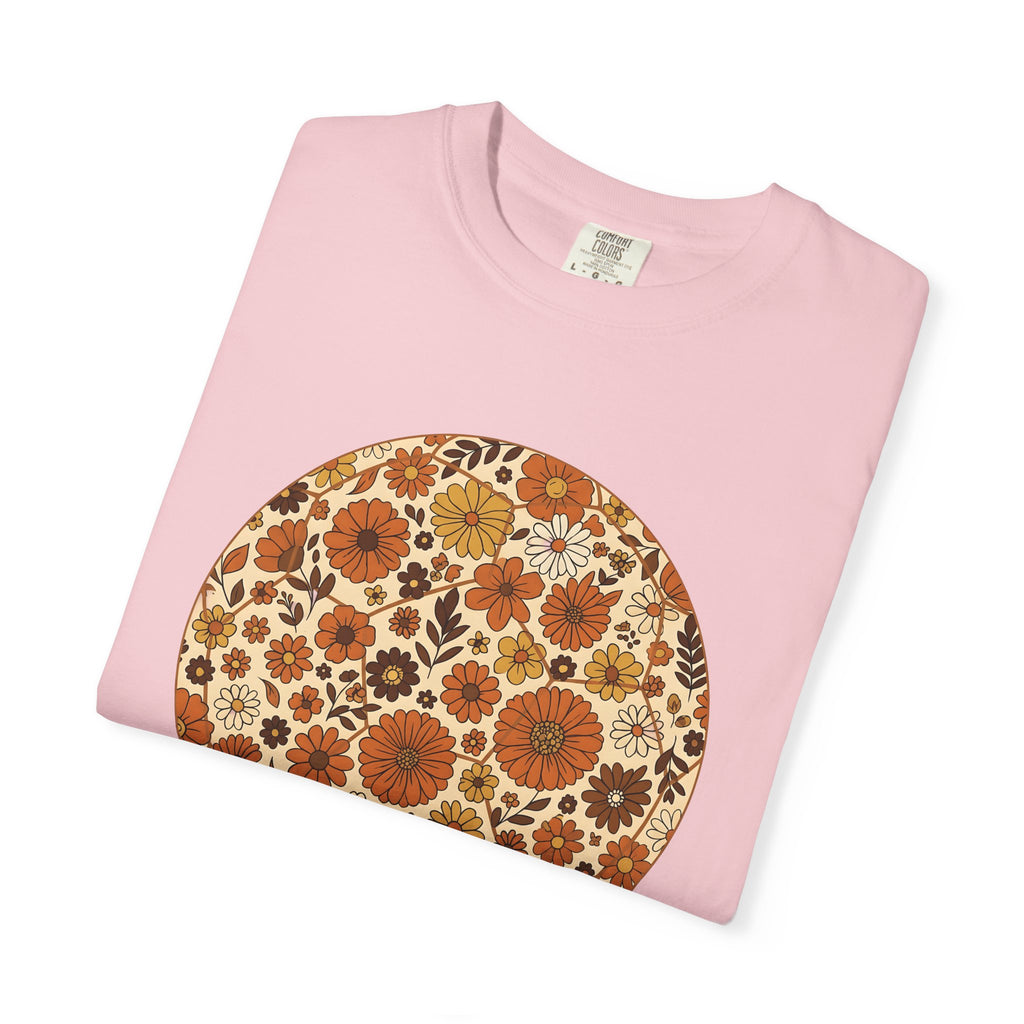 Classic Floral Design Shirt Moms Nature Gift Women Tribal Tee Floral T-Shirt Mother Fan Ethnic Tshirt Outdoor Graphic Mid Century Sunflower