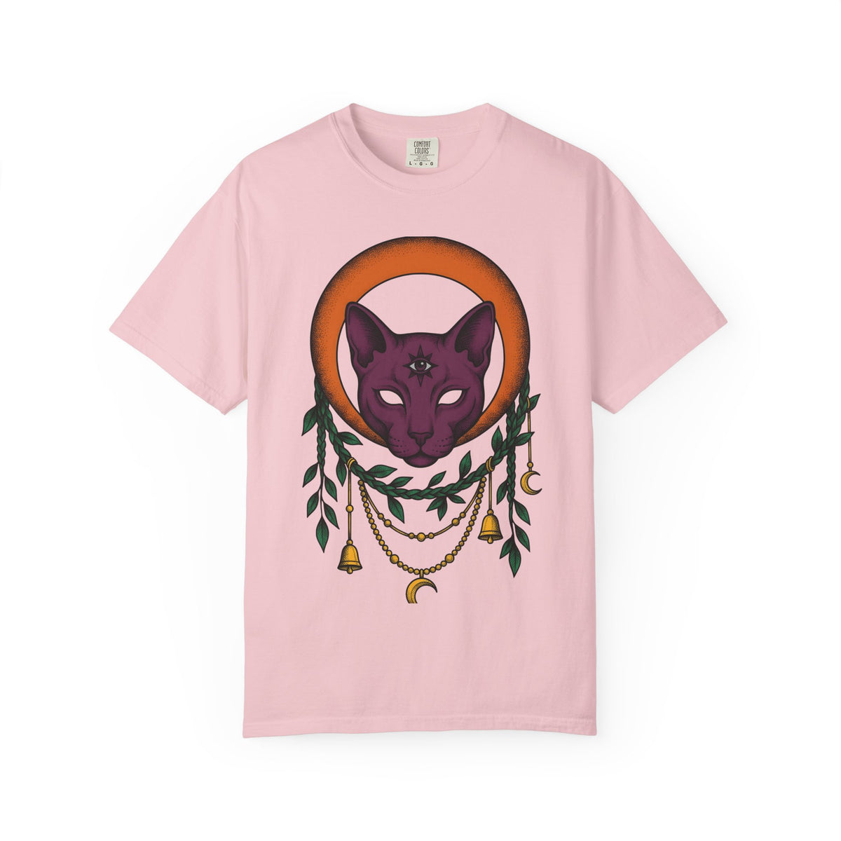 Magical Cat Shirt Boho Chic Metaphysical Unisex Gift Tribal Tee Kitty T-Shirt
