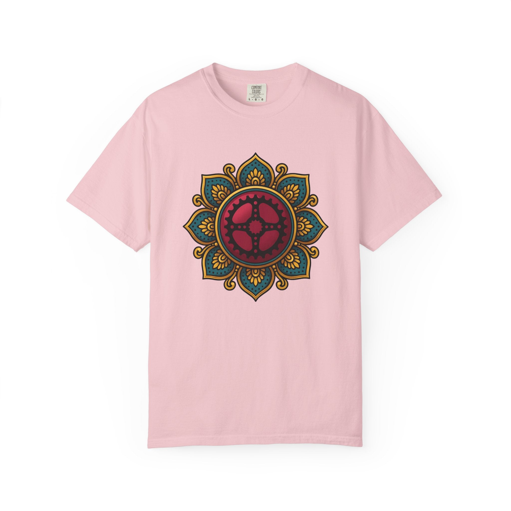 Bike Gear Mandala Shirt Sports Cycling Gift Women Boho Tee Bicycle T-Shirt Athlete Enthusiast Hippie Tshirt Biking Graphic Vintage Floral