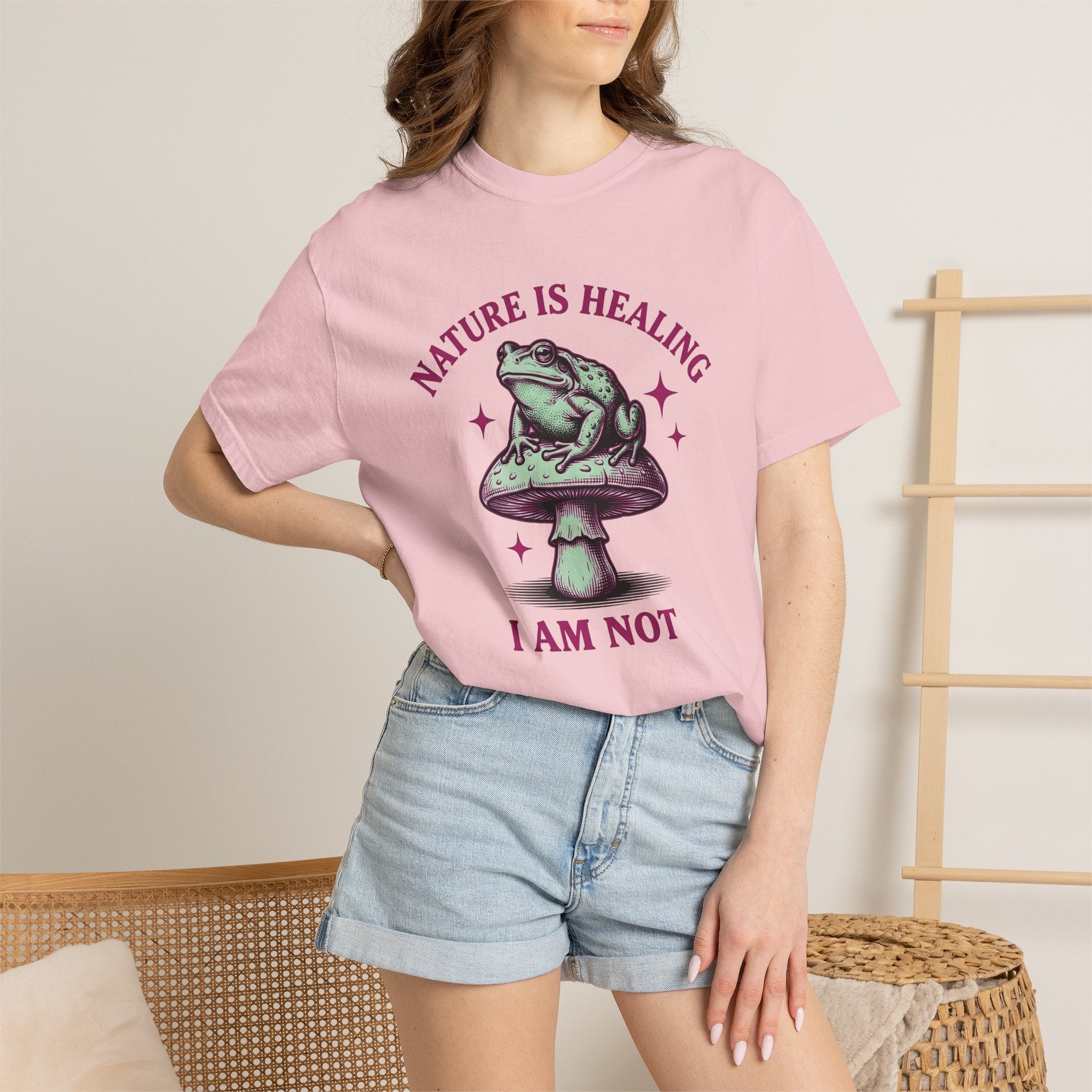 Toad Fungus Shirt Funny Outdoors Gift Women Retro Tee Chytrid T-Shirt Humor Fan Vintage Tshirt Nature Graphic Sketch Sparkles Tshirt
