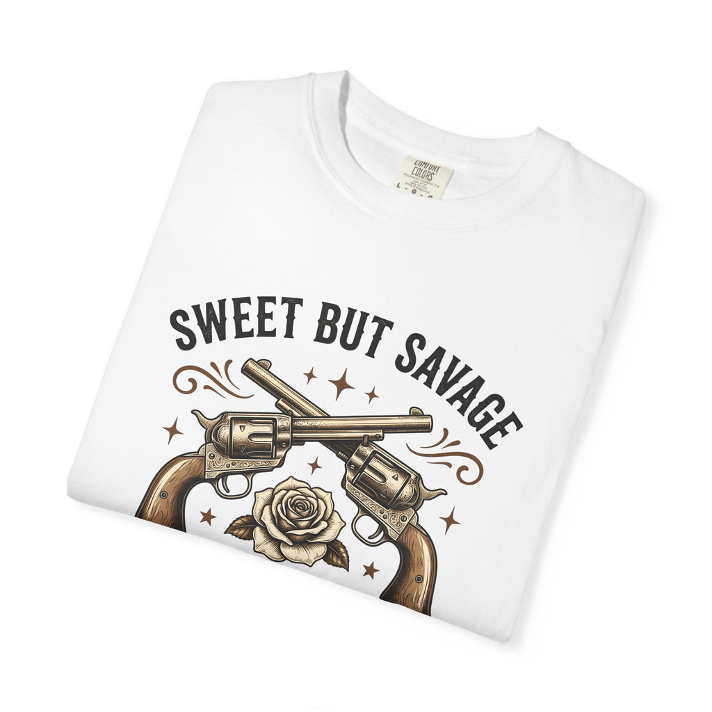 Crossed Revolvers Shirt Cowgirl Floral Gift Women Vintage Tee Pistols T-Shirt Cowboy Fan Retro Tshirt Floral Graphic Western Rose Tshirt