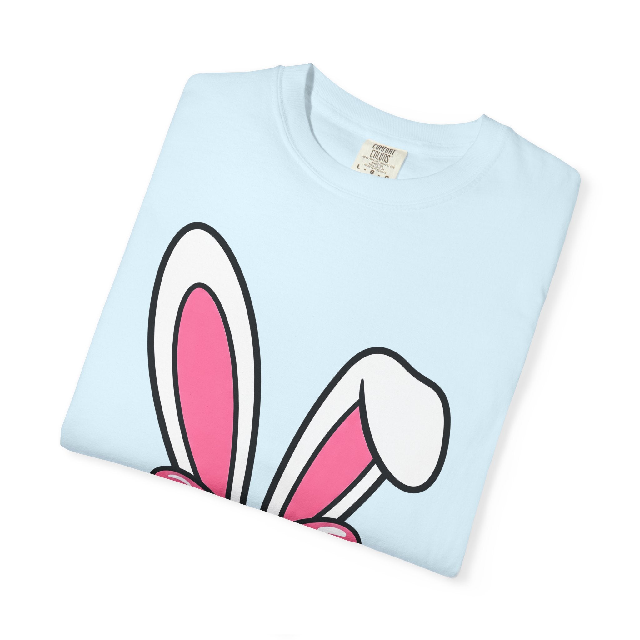 Bunny Ears Shirt Easter Animal Gift Women Cartoon Tee Rabbit Ears T-Shirt Easter Fan Bunny Tshirt Cute Graphic Simple Animal Illustration