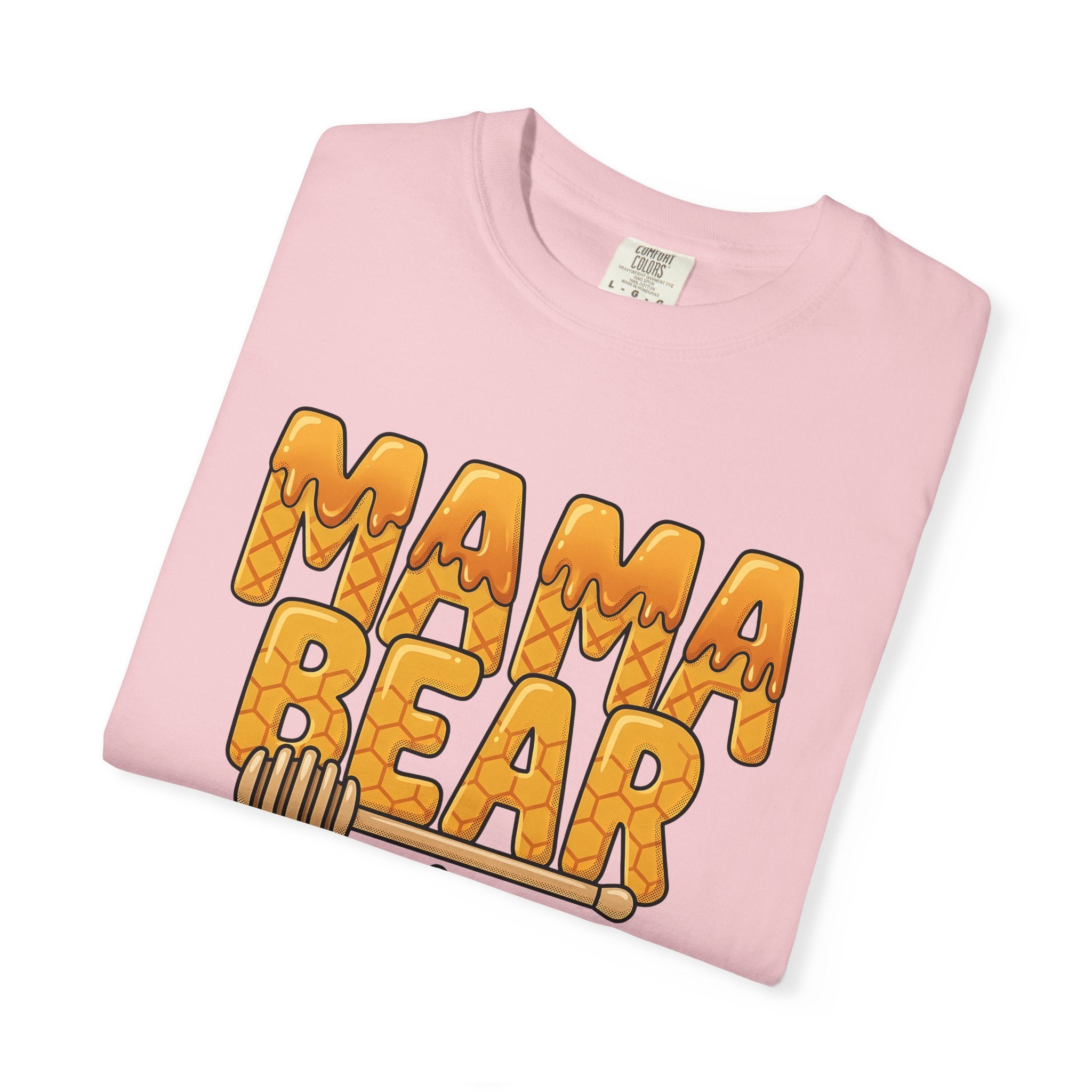 Honeycomb Text Shirt Moms Family Gift Women Cartoon Tee Honeycomb T-Shirt Motherhood Fan Comic Tshirt Clan Graphic Retro Bee Tshirt