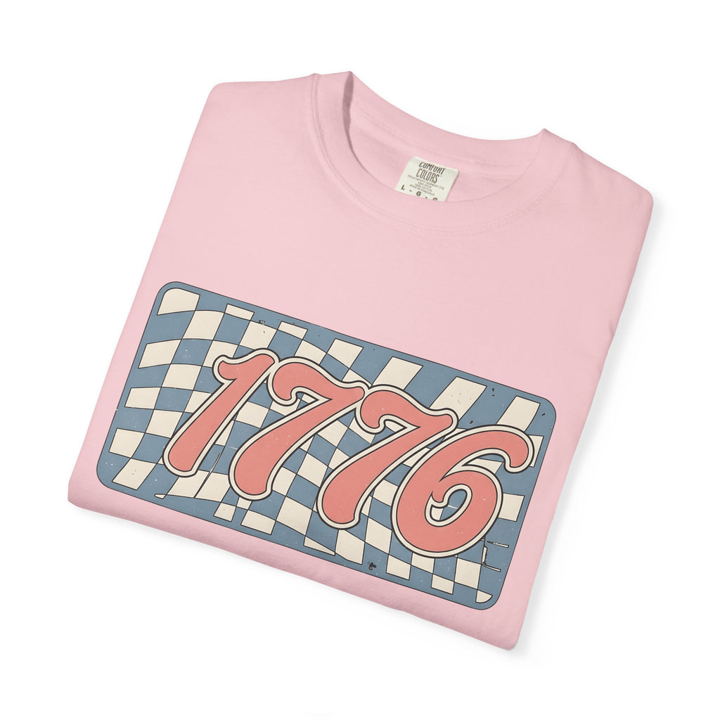 Racing Flag Design Shirt America Usa Gift Women Retro Tee Checkered Flag T-Shirt American Enthusiast Vintage Tshirt United States Graphic