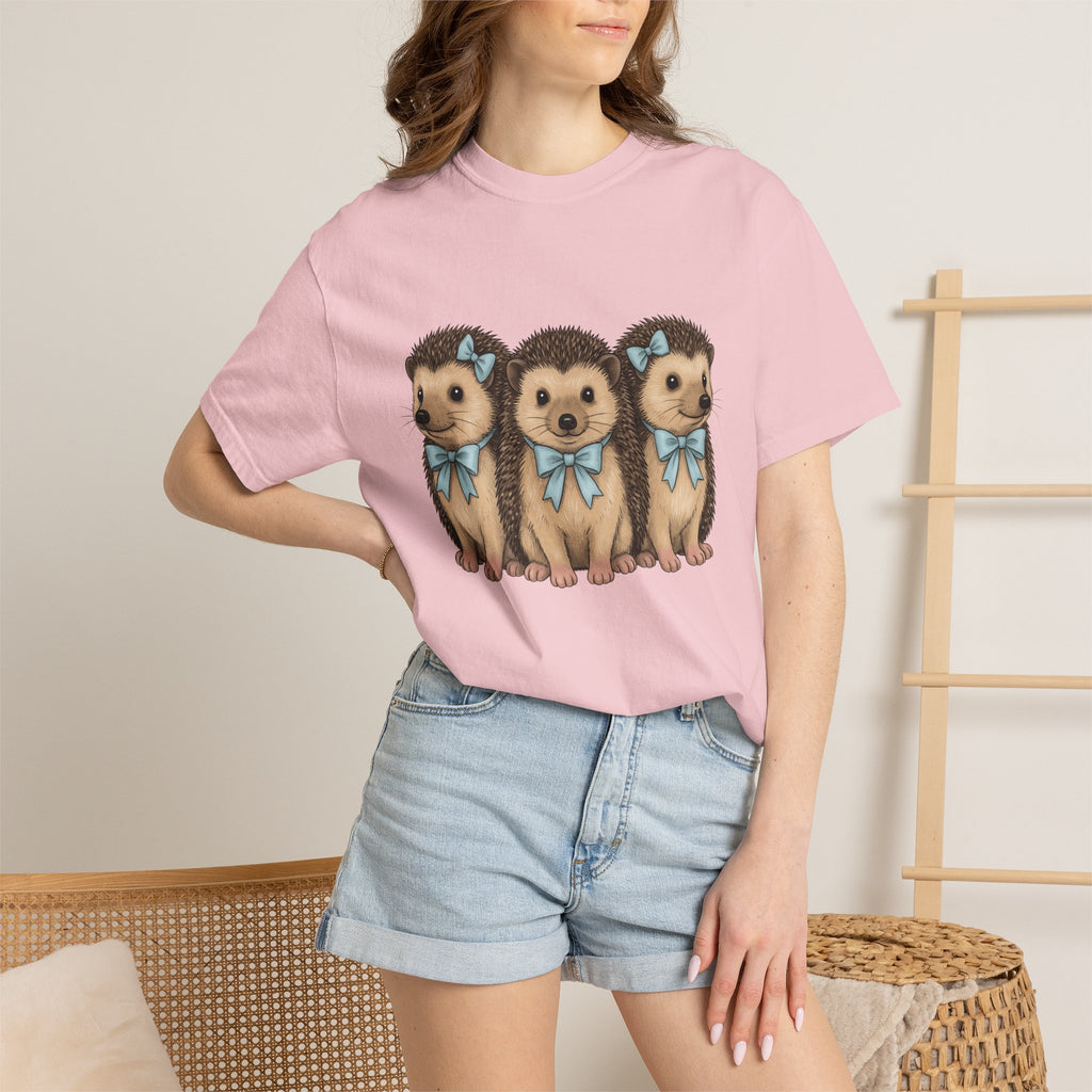 Hedgehog Pack Shirt Easter Pets Gift Women Doodle Tee Porcupine T-Shirt Easter Fan Hedgehog Graphic Quill Doodle Tshirt Classic Cerulean
