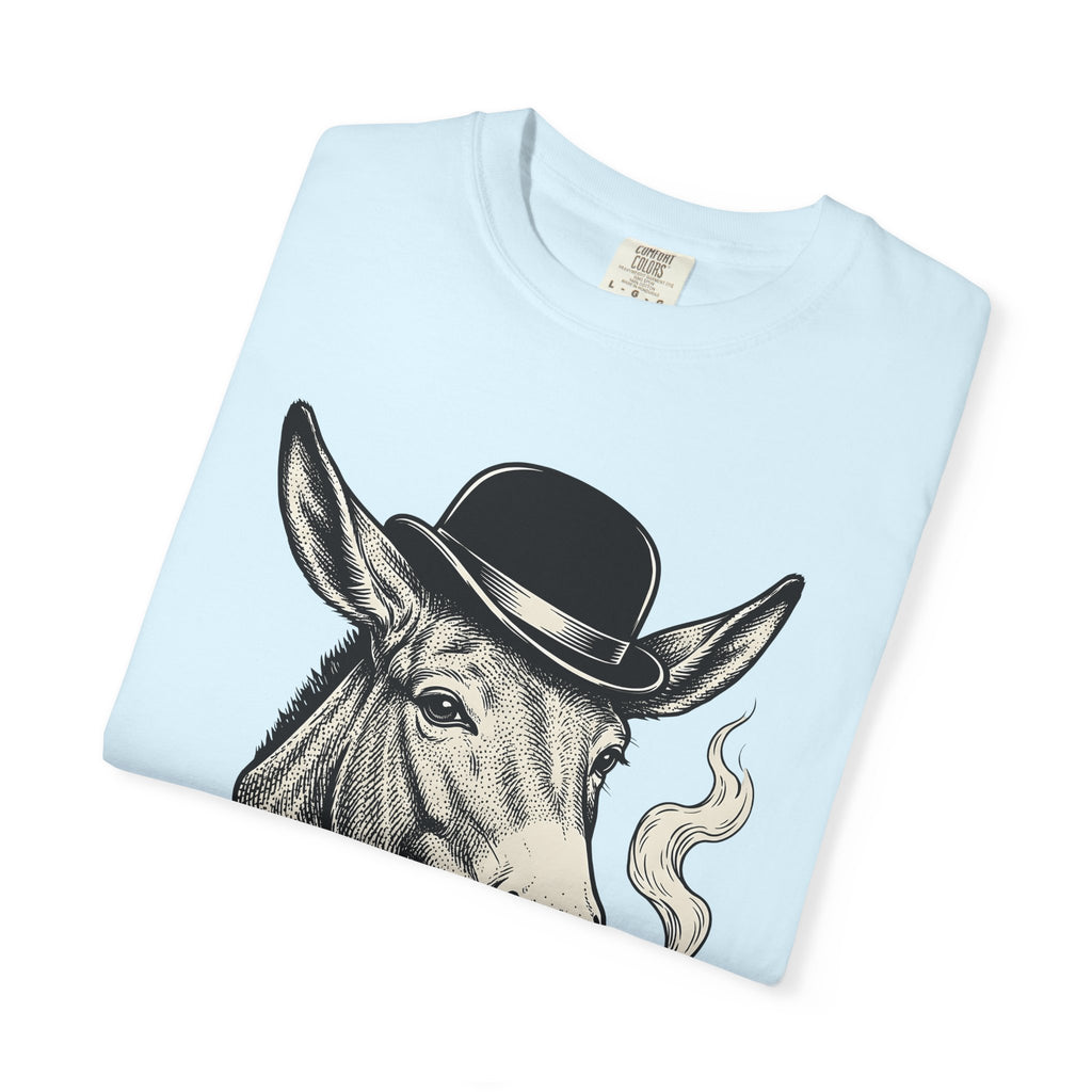 Donkey Hat Shirt Animal Humor Gift Women Vintage Tee Burro T-Shirt Pet Fan Retro Tshirt Funny Graphic Hand Drawn Cigar Tshirt