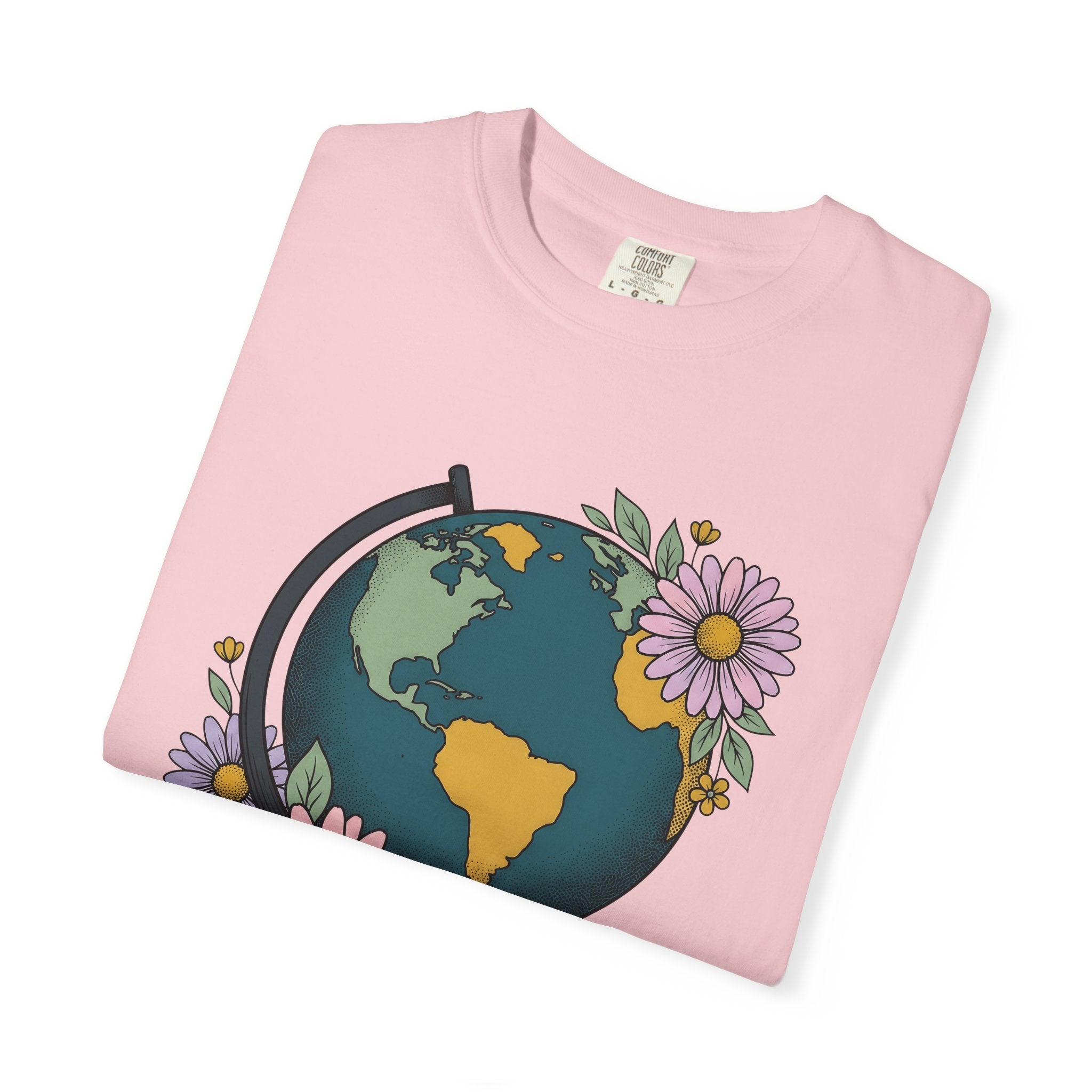 Earth Blooms Shirt Teacher Adventure Gift Women Folk Tee Floral T-Shirt Educator Enthusiast Bohemian Tshirt Explorer Graphic Rustic