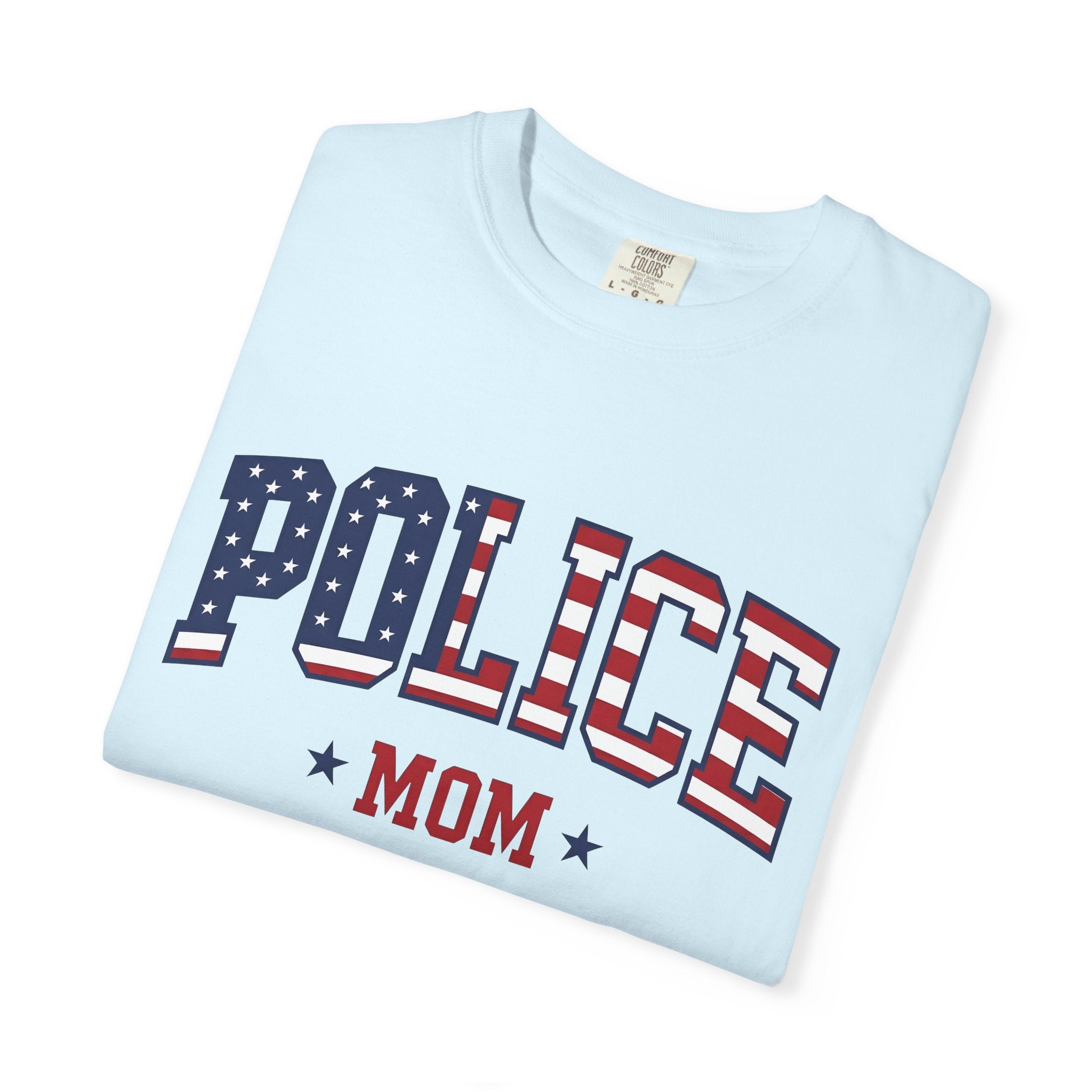Law Enforcement Badge Shirt Police Mom Kin Gift Women Illustrative Tee Badge T-Shirt Police Mother Enthusiast Illustrated Tshirt Family