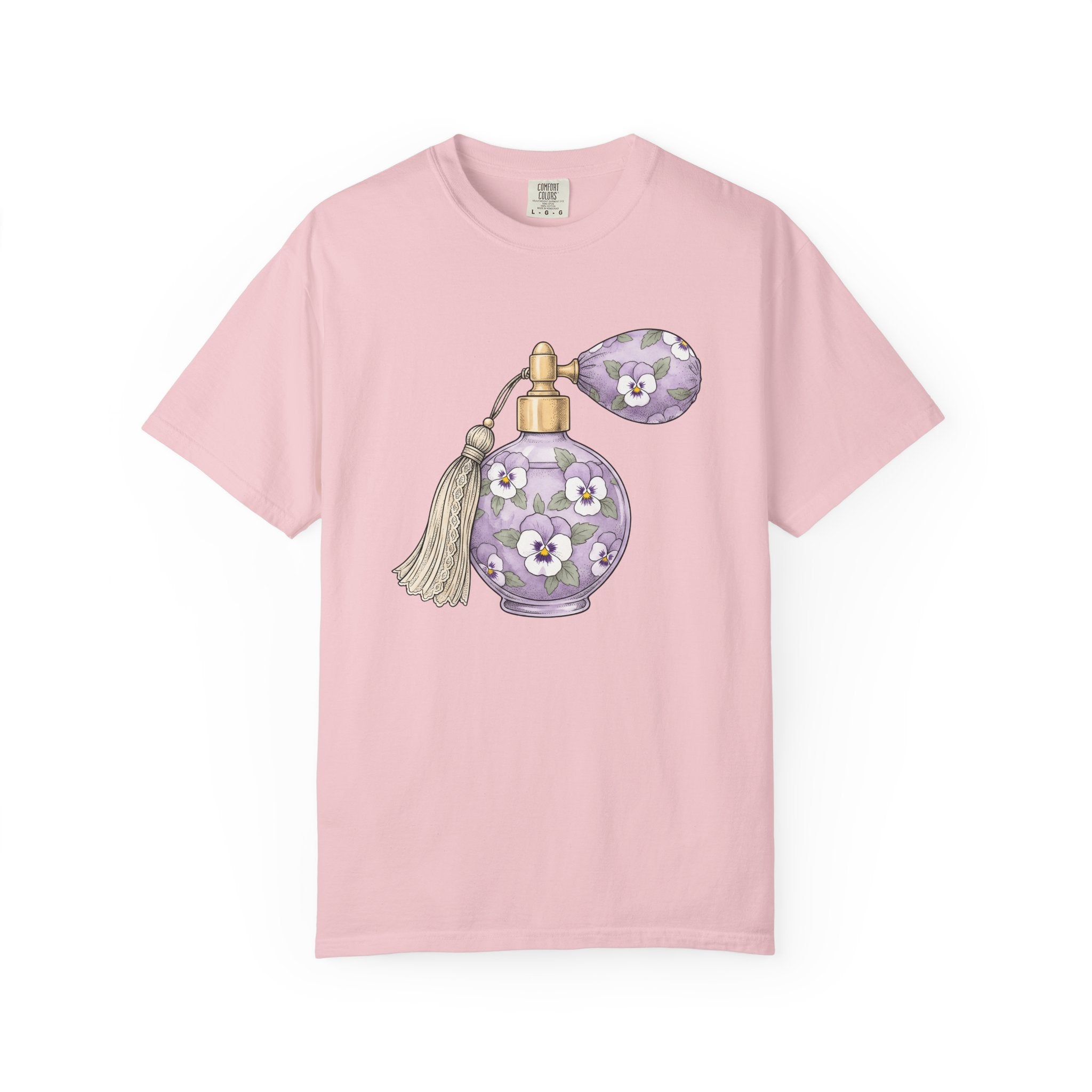 Bloom Scent Bottle Shirt Cottagecore Petal Gift Women Classic Tee Perfume Bottle T-Shirt Cottage Enthusiast Vintage Tshirt Floral Graphic