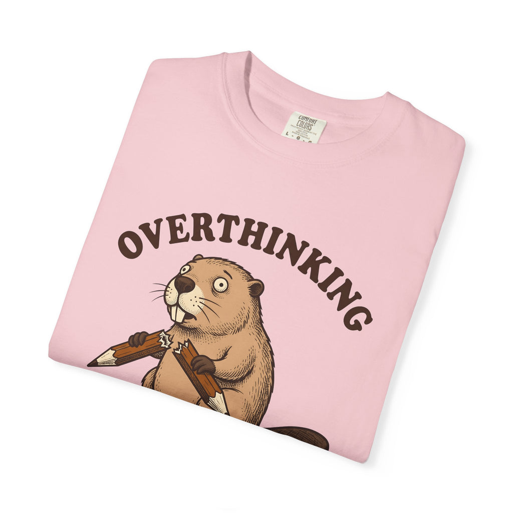 Beaver Drawing Shirt Animals Joke Gift Women Doodle Tee Beaver T-Shirt Wildlife Fan Cartoon Tshirt Pun Graphic Hand Drawn Writing Utensil