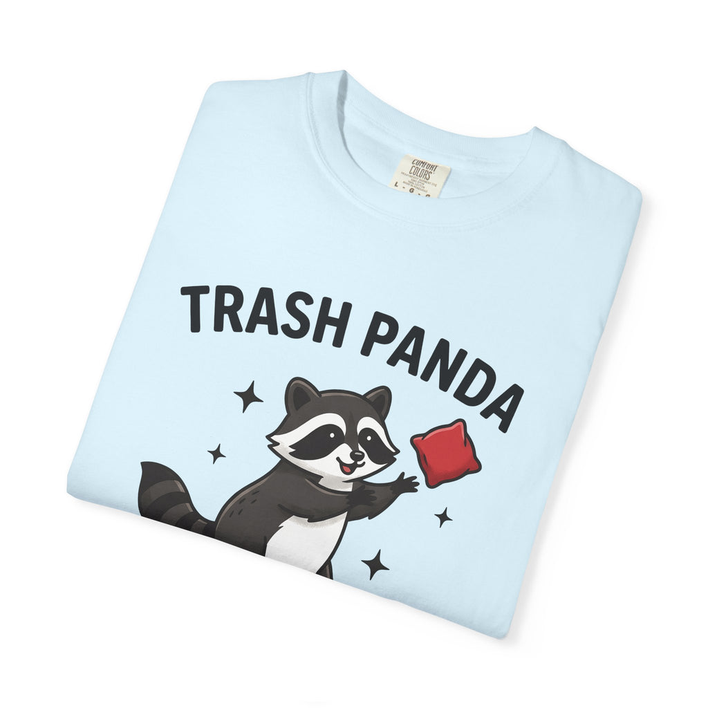 Raccoon Cornhole Shirt Cornhole Wildlife Gift Women Comic Tee Cornhole Boards T-Shirt Cornhole Fan Cartoon Tshirt Animal Graphic Fun Bean