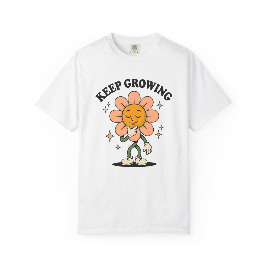 Flower Icon Shirt Funny Encouragement Gift Women Hand Drawn Tee Floral T-Shirt Humor Fan Illustrated Tshirt Motivational Graphic Classic
