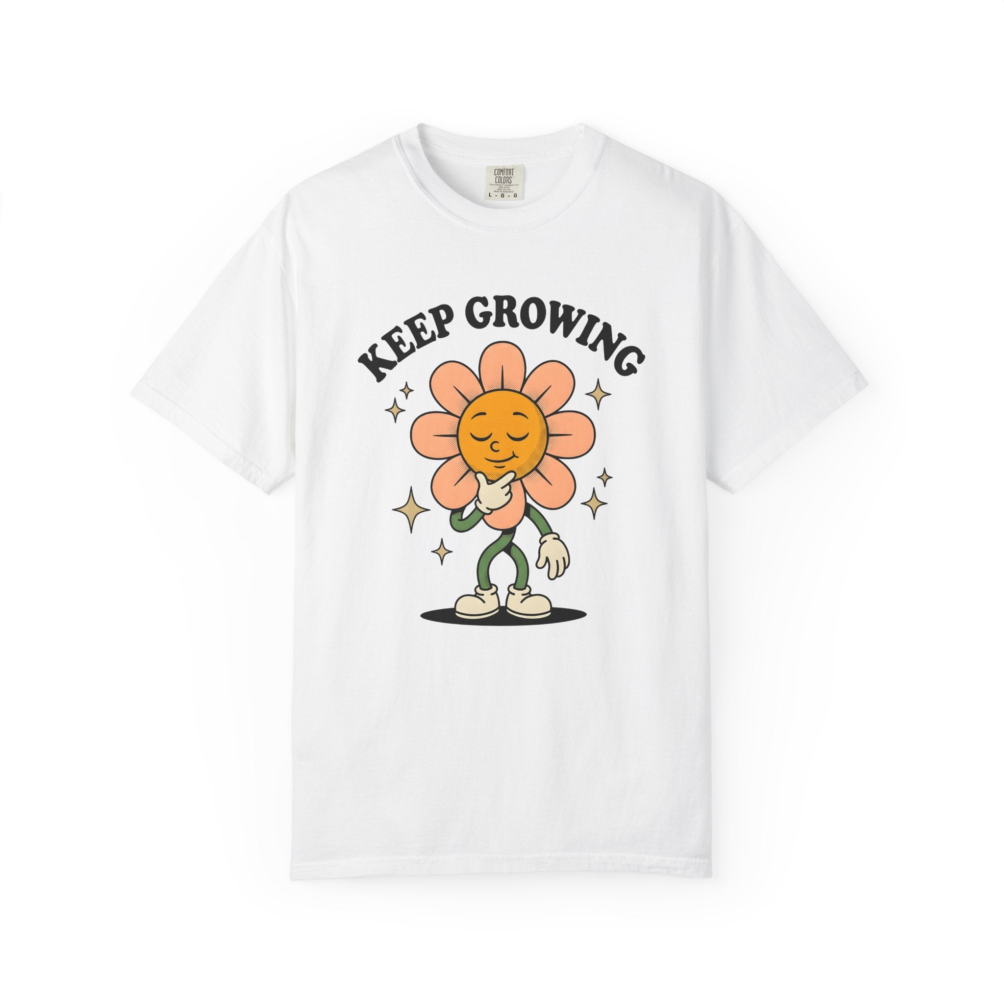 Flower Icon Shirt Funny Encouragement Gift Women Hand Drawn Tee Floral T-Shirt Humor Fan Illustrated Tshirt Motivational Graphic Classic