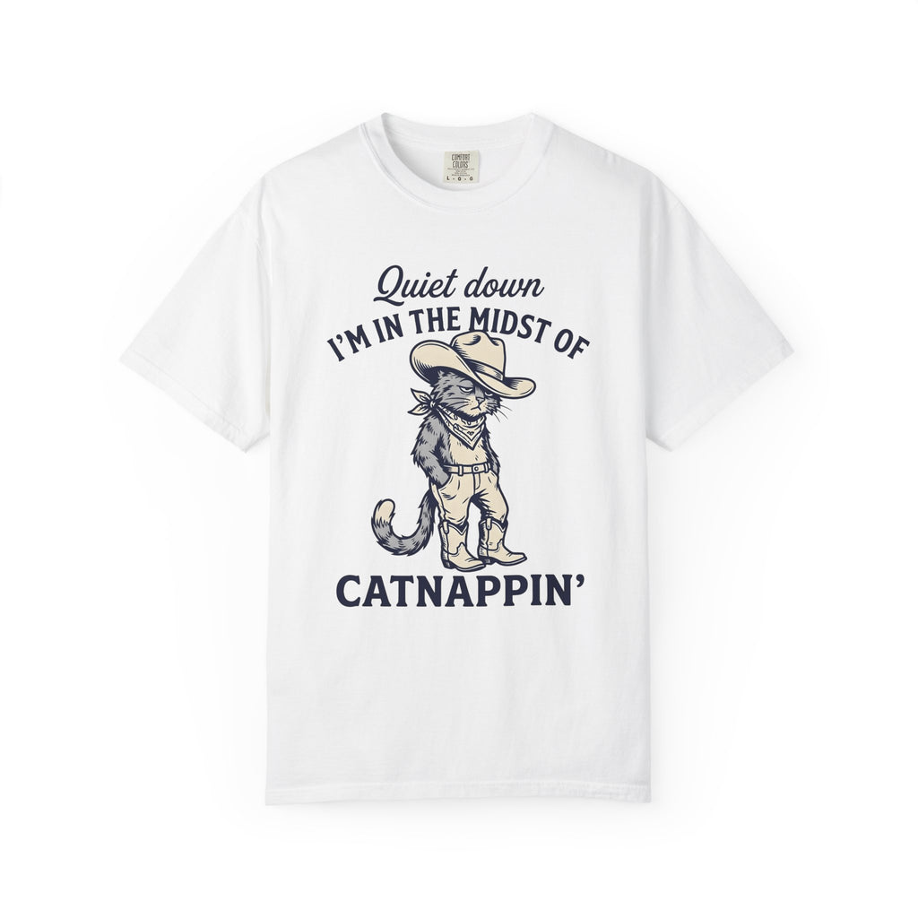 Cat Cowboy Shirt Cat Country Gift Women Animated Tee Kitty T-Shirt Cat Fan Cartoon Tshirt Country Graphic Classic Leather Boots Tshirt