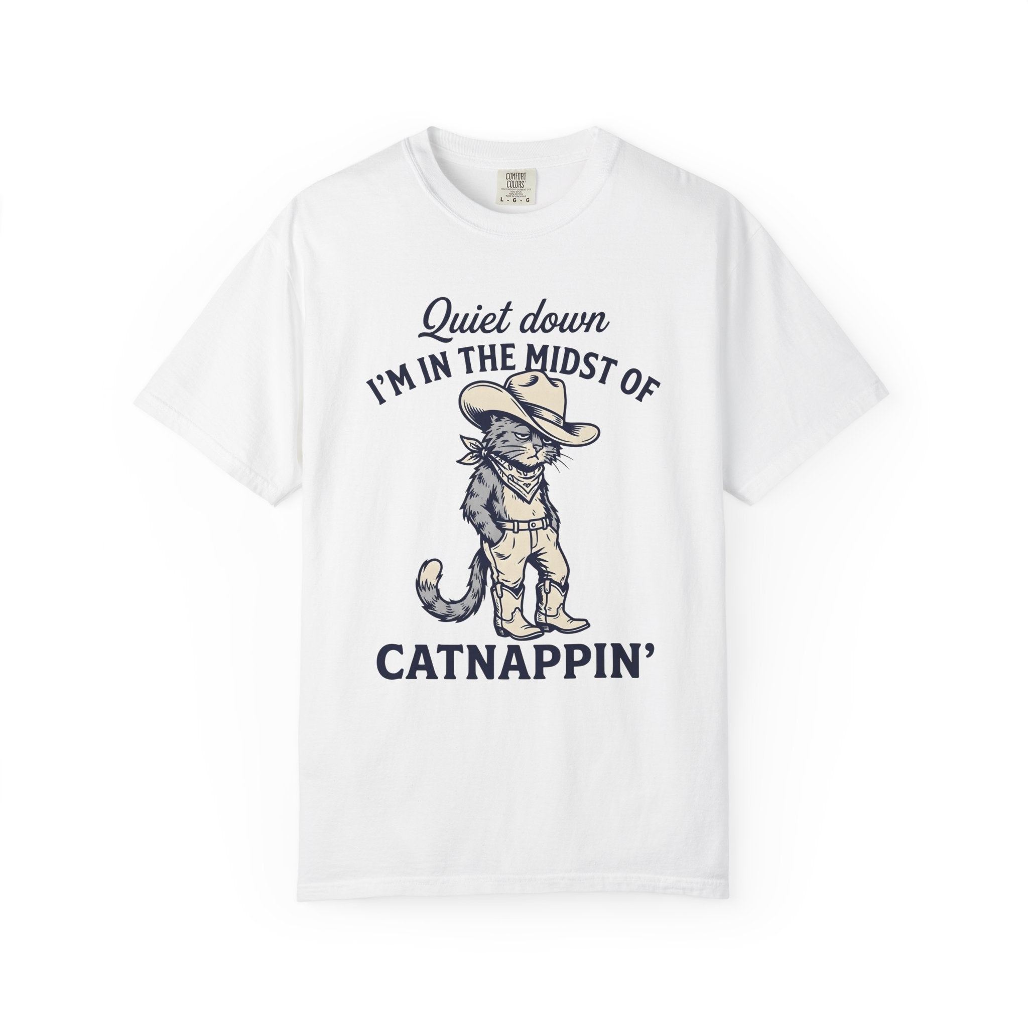 Cat Cowboy Shirt Cat Country Gift Women Animated Tee Kitty T-Shirt Cat Fan Cartoon Tshirt Country Graphic Classic Leather Boots Tshirt