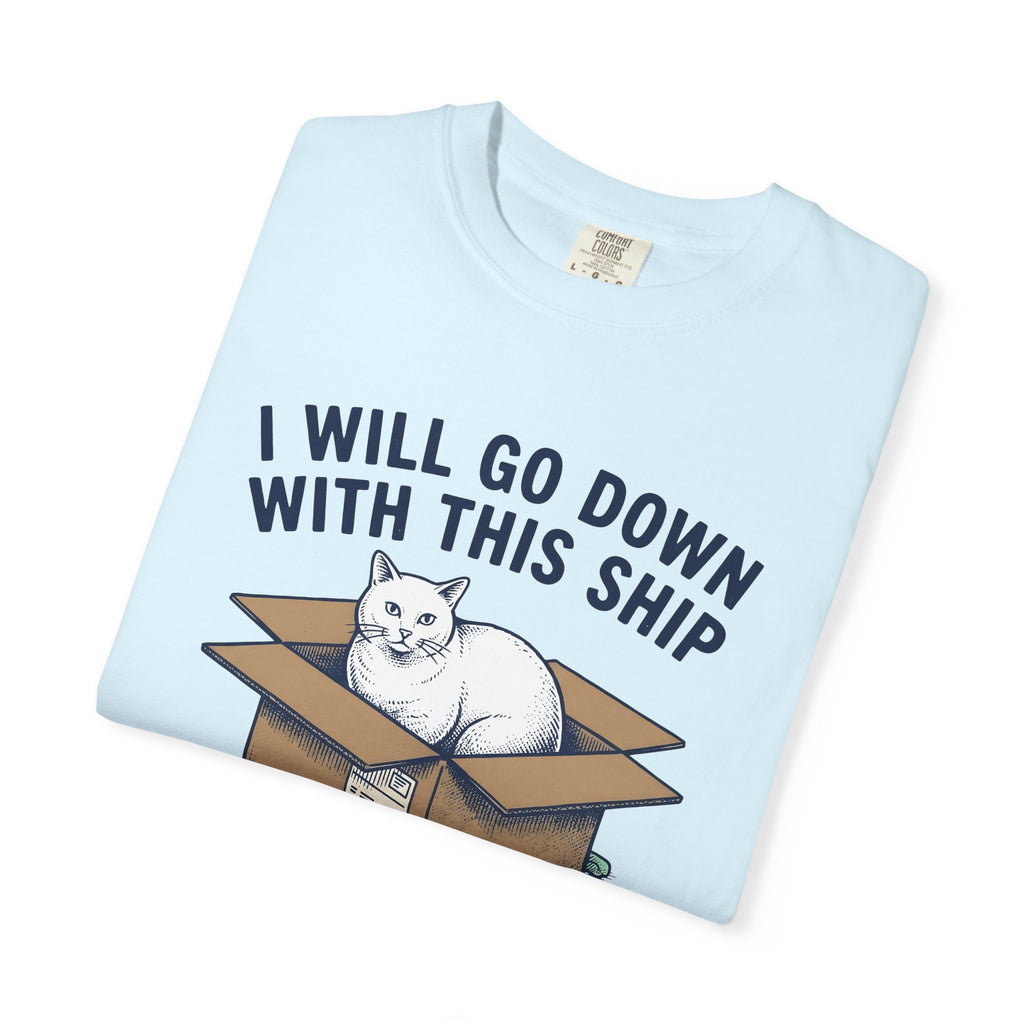 Feline Box Shirt Cat Satire Gift Women Doodle Tee Cat Box T-Shirt Cat Fan Cartoon Tshirt Parody Graphic Classic Cushioned Chips Tshirt
