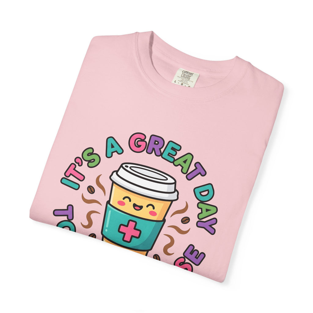 Coffee Cup Character Shirt Nurse Coffee Gift Women Cute Tee Mug T-Shirt Nursing Enthusiast Coffee Cup Tshirt Graphic Cartoon Medical Cross